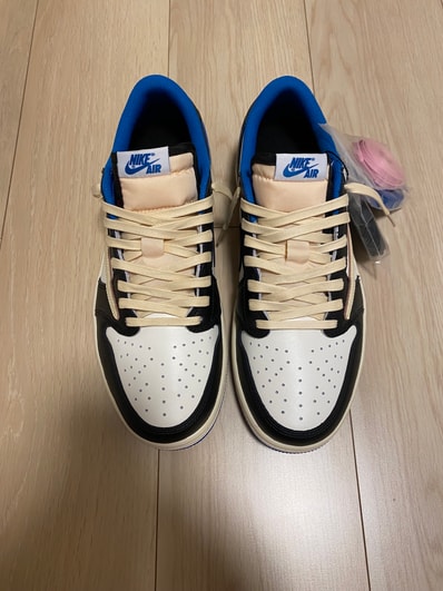 Travis Scott × fragment design × Nike Air Jordan 1 Low OG SP "Military Blue"