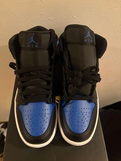 Nike Air Jordan 1 Mid "Black/White/Royal Blue"