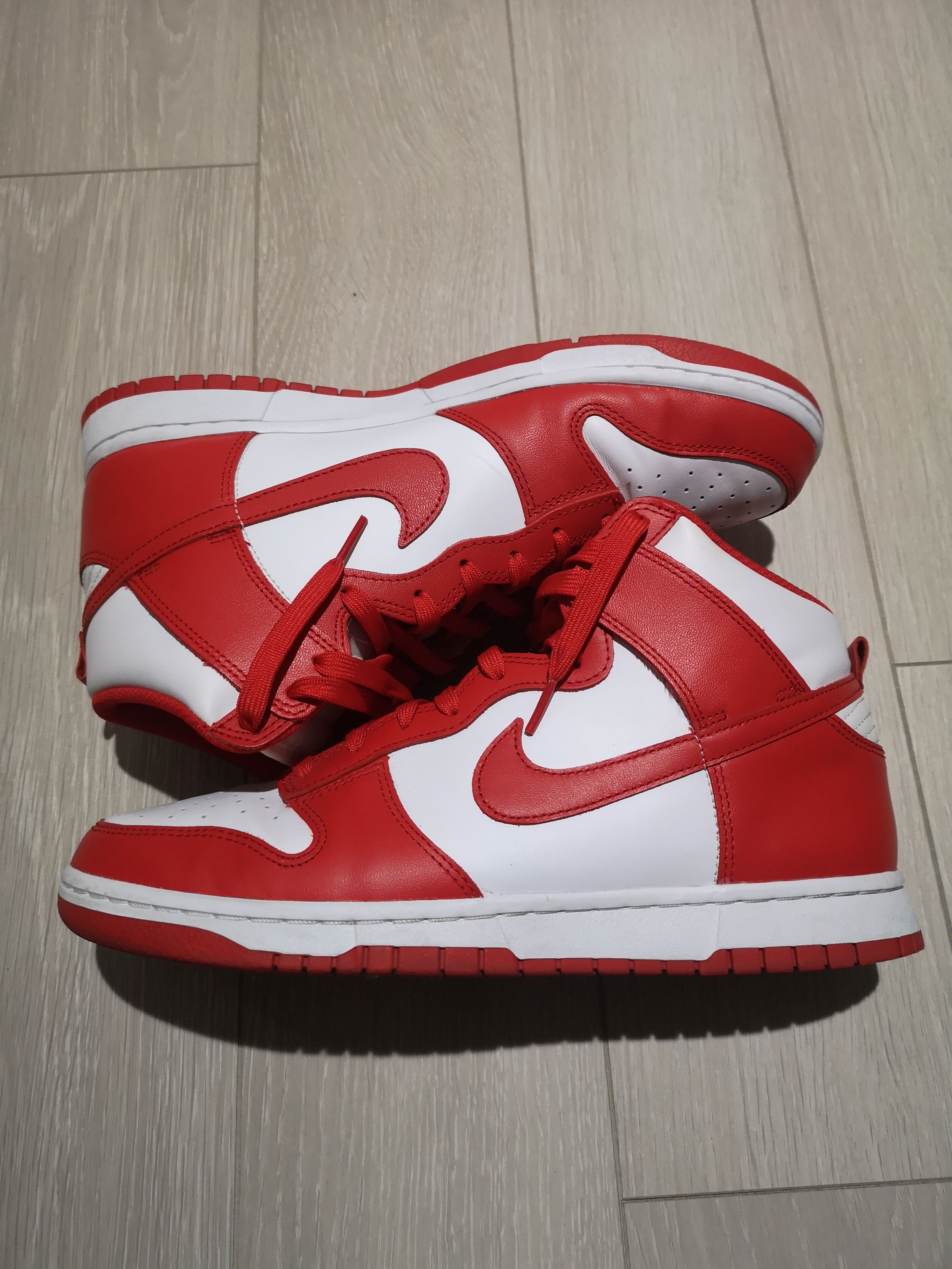 Nike Dunk High "Championship White and Red"