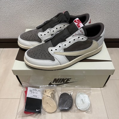 Travis Scott × Nike Air Jordan 1 Low OG SP "Reverse Mocha/Sail and Ridgerock"
