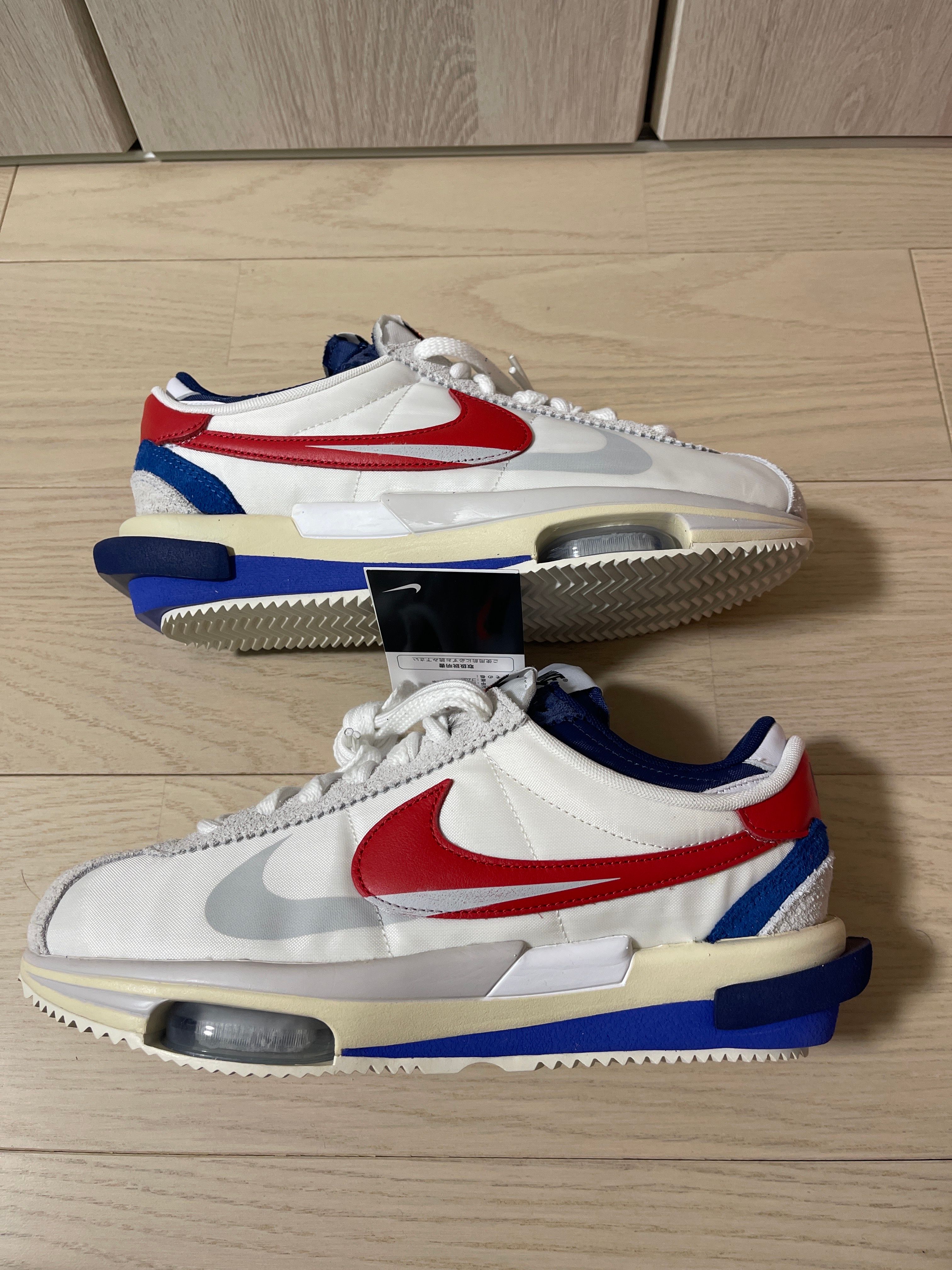 sacai × Nike Zoom Cortez "White and University Red"