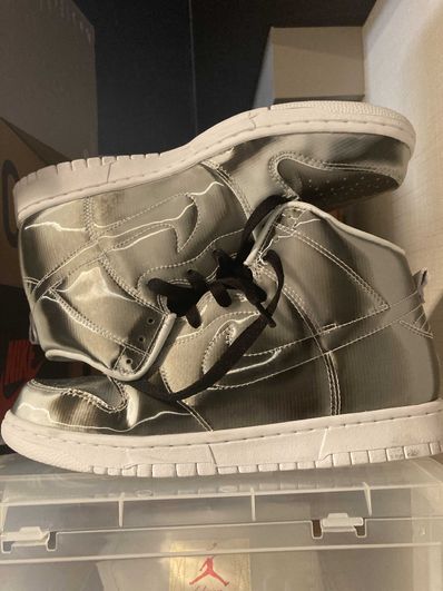 CLOT × Nike Dunk High "Silver/Flux"