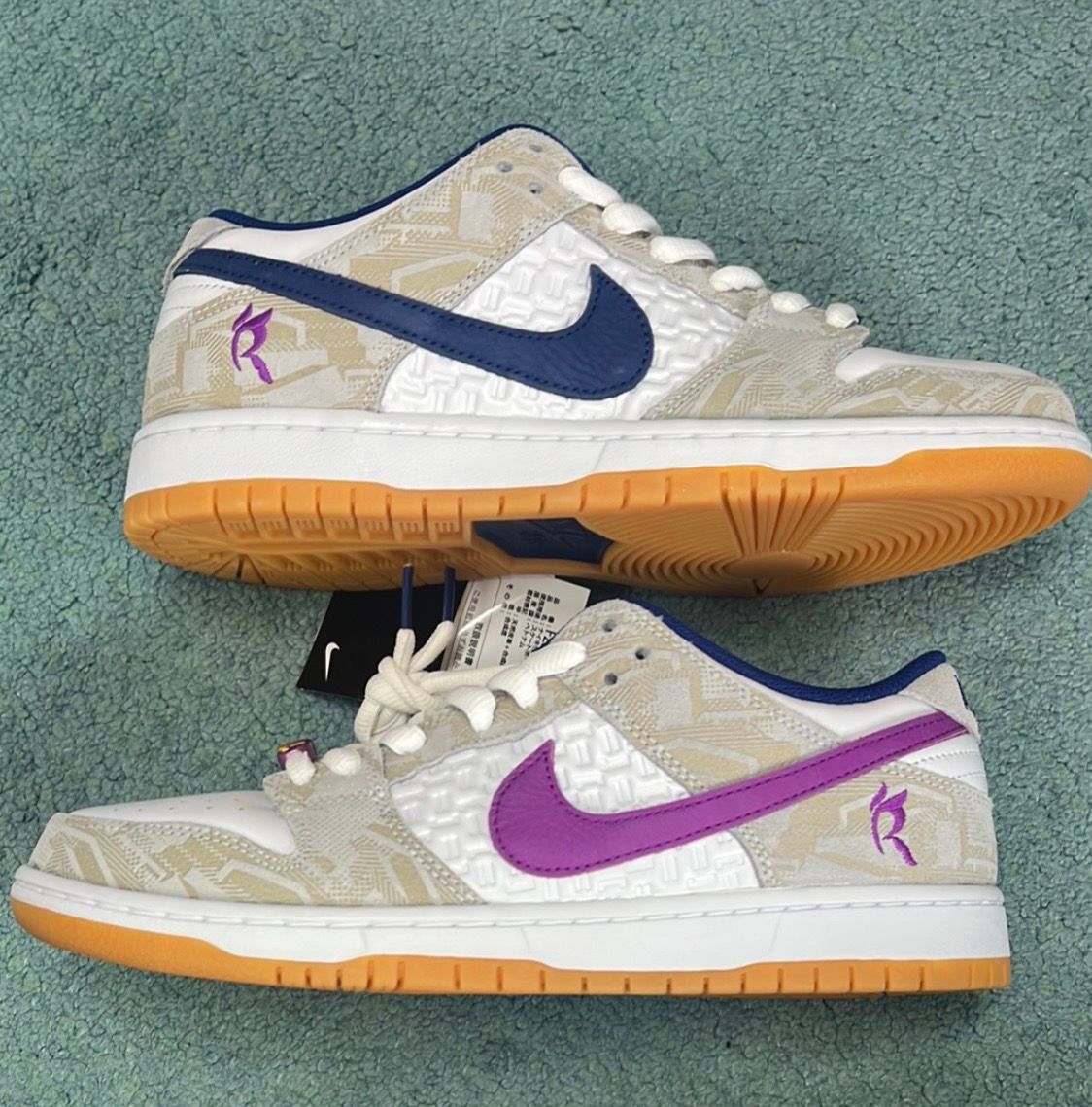 Rayssa Leal × Nike SB Dunk Low PRM "Pure Platinum and Vivid Purple"