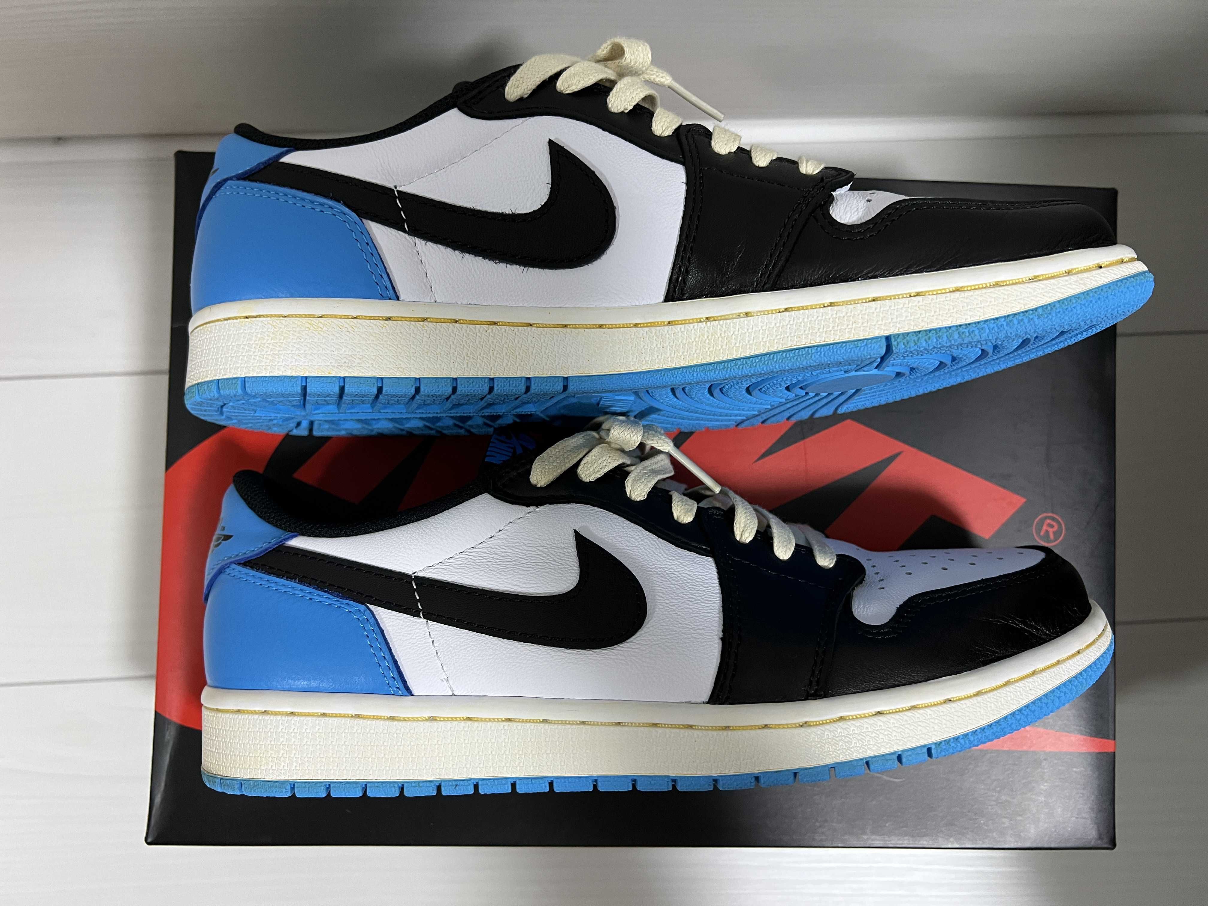 Nike Air Jordan 1 Low OG "Black and Dark Powder Blue/UNC"