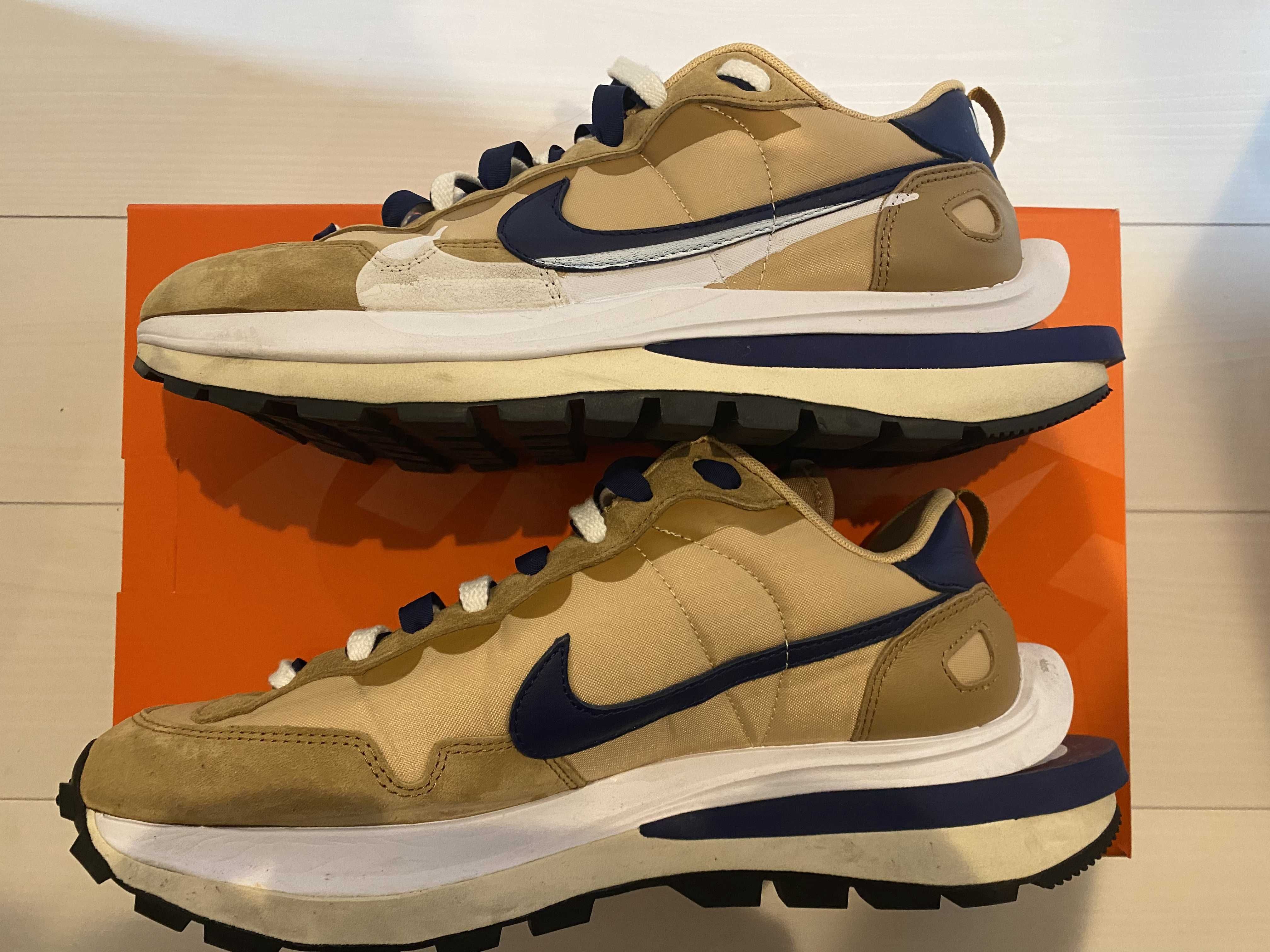 Sacai × Nike Vapor Waffle "Sesame And Blue Void"