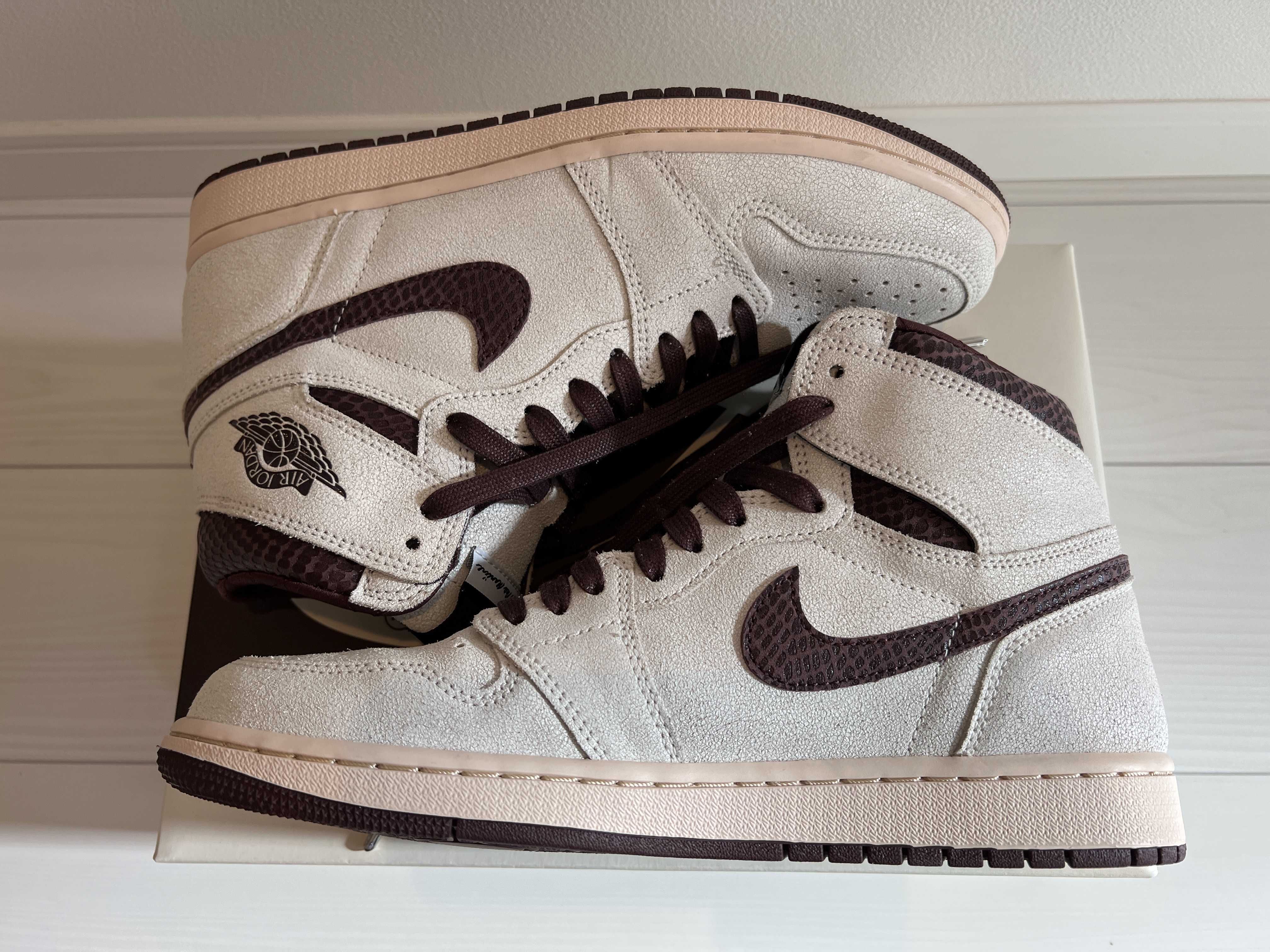 A Ma Maniere × Nike Air Jordan 1 Retro High OG "Sail and Burgundy"