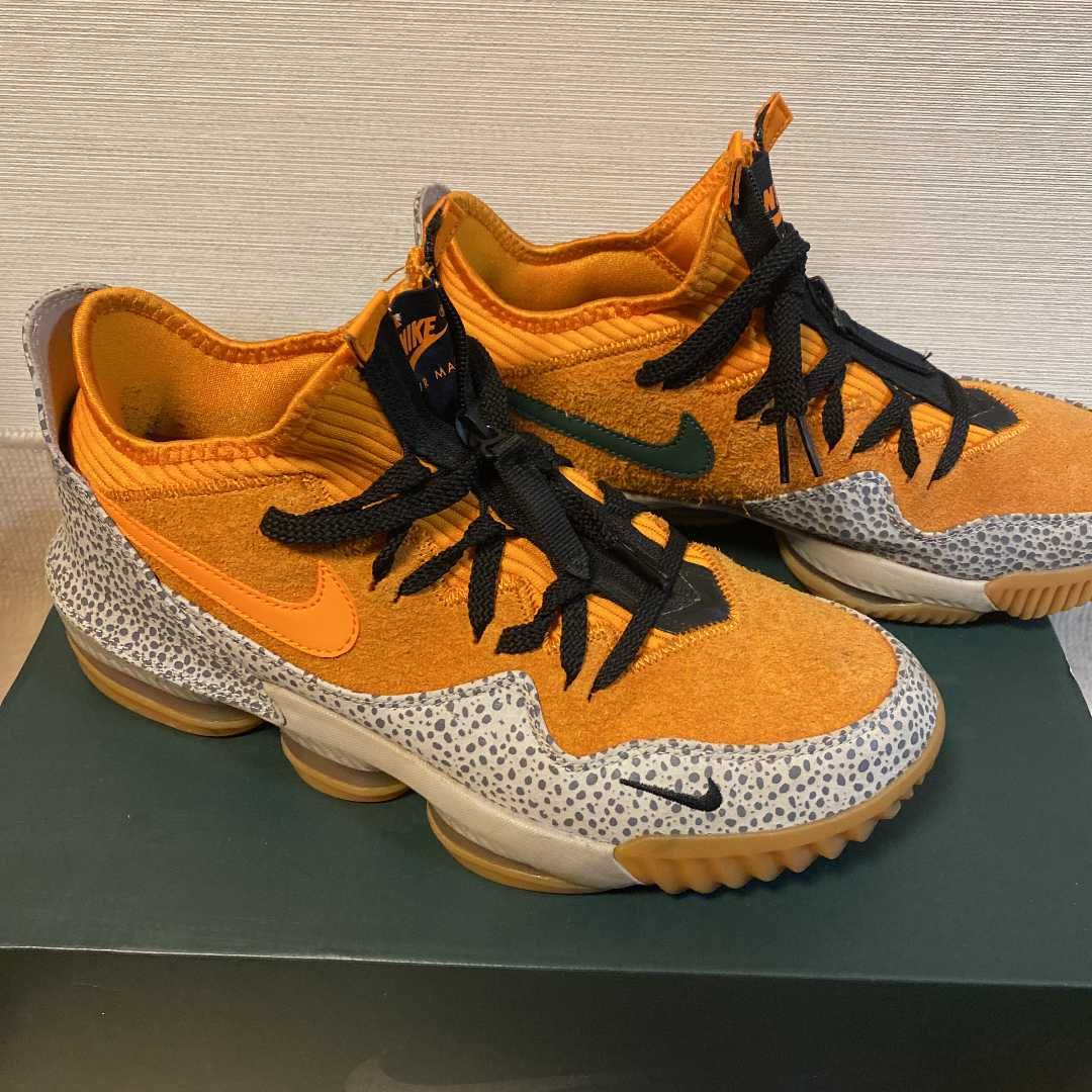 atmos × Nike LeBron 16 Low "Safari" (CD9471-800/CI3358-800)