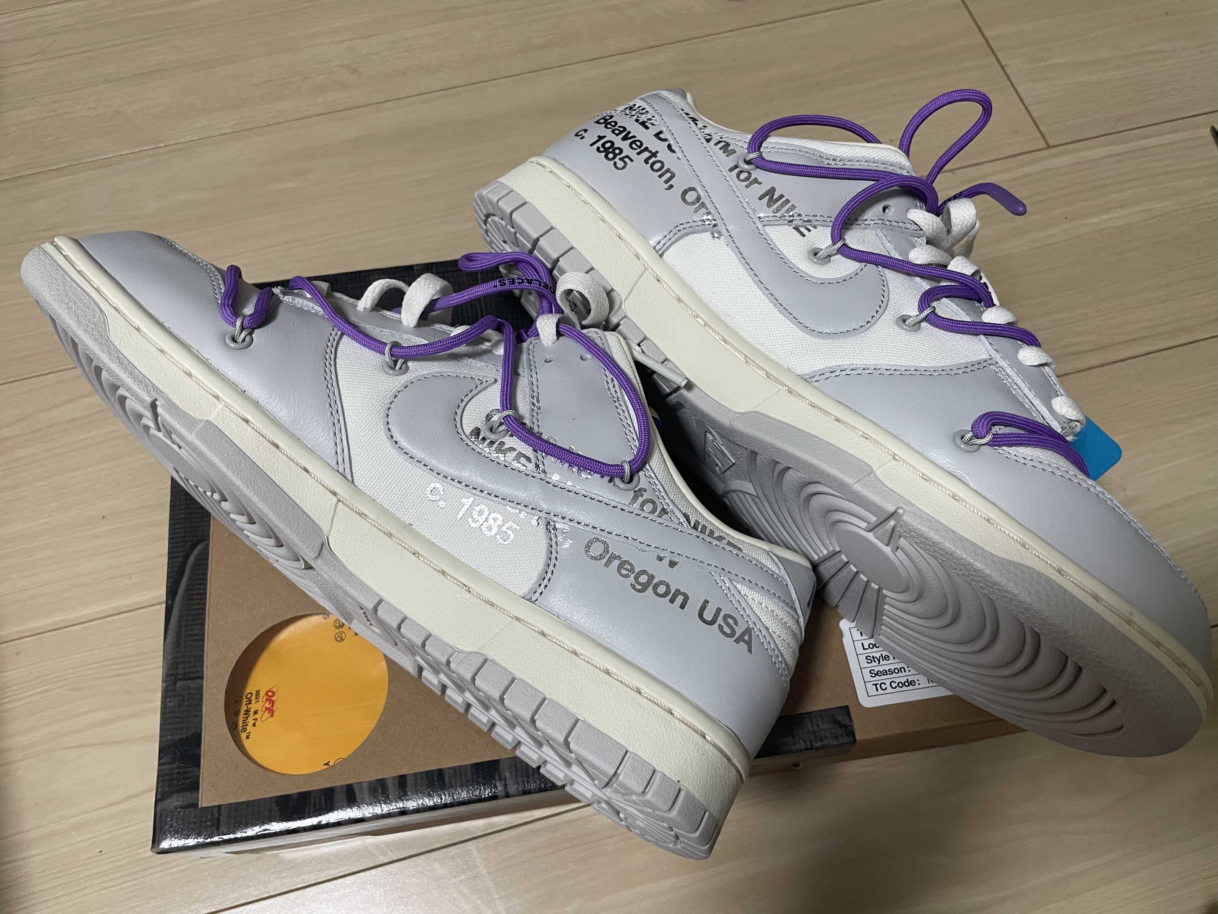 Off-White × Nike Dunk Low "Sail/Neutral Gray"
