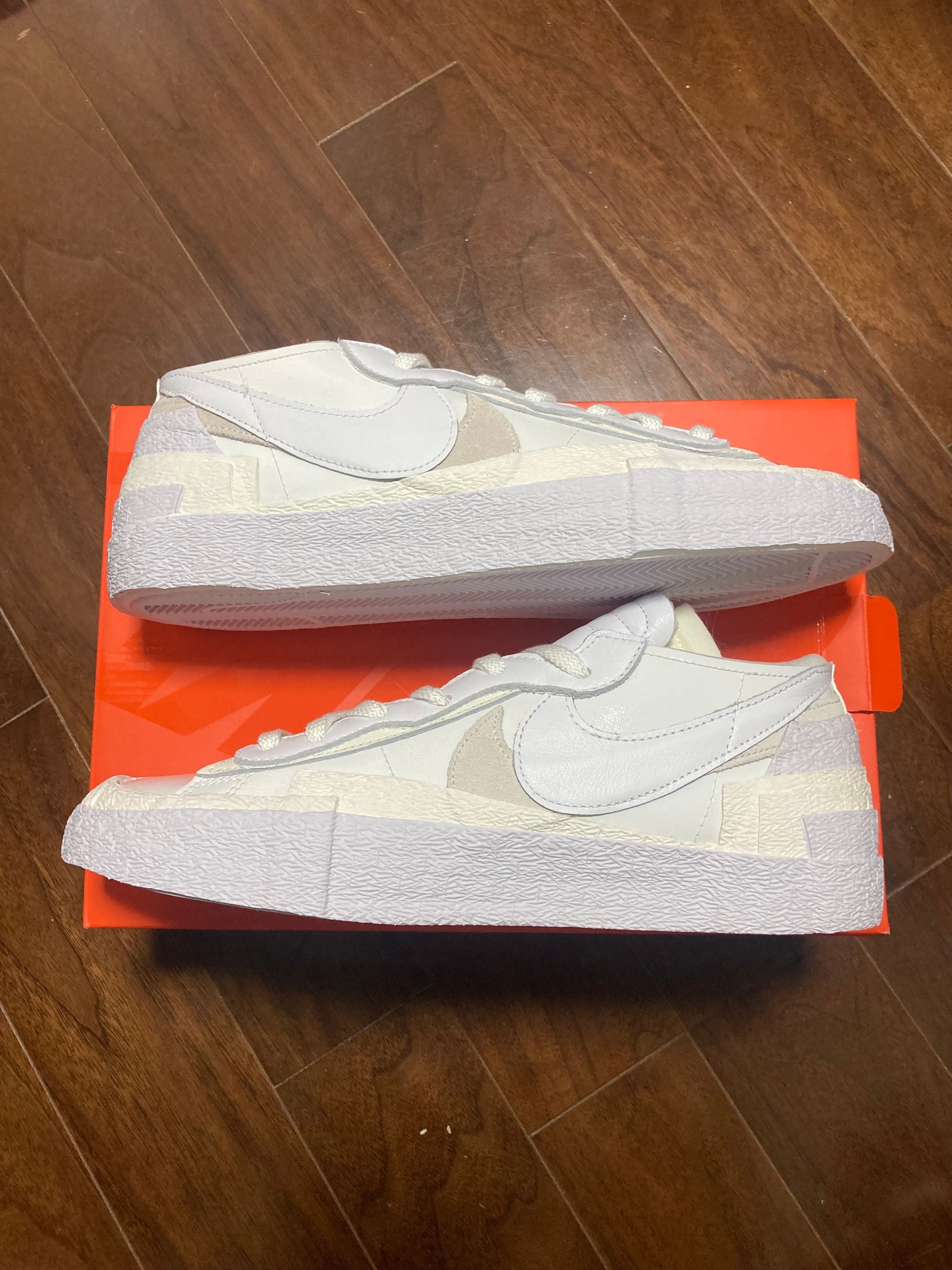 sacai × Nike Blazer Low "White Patent Leather"