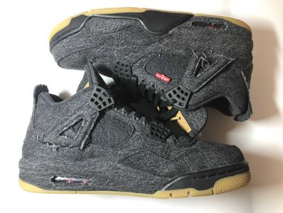 Nike × Levi's Air Jordan 4 "Black Denim" (Tag: LEVIS®)