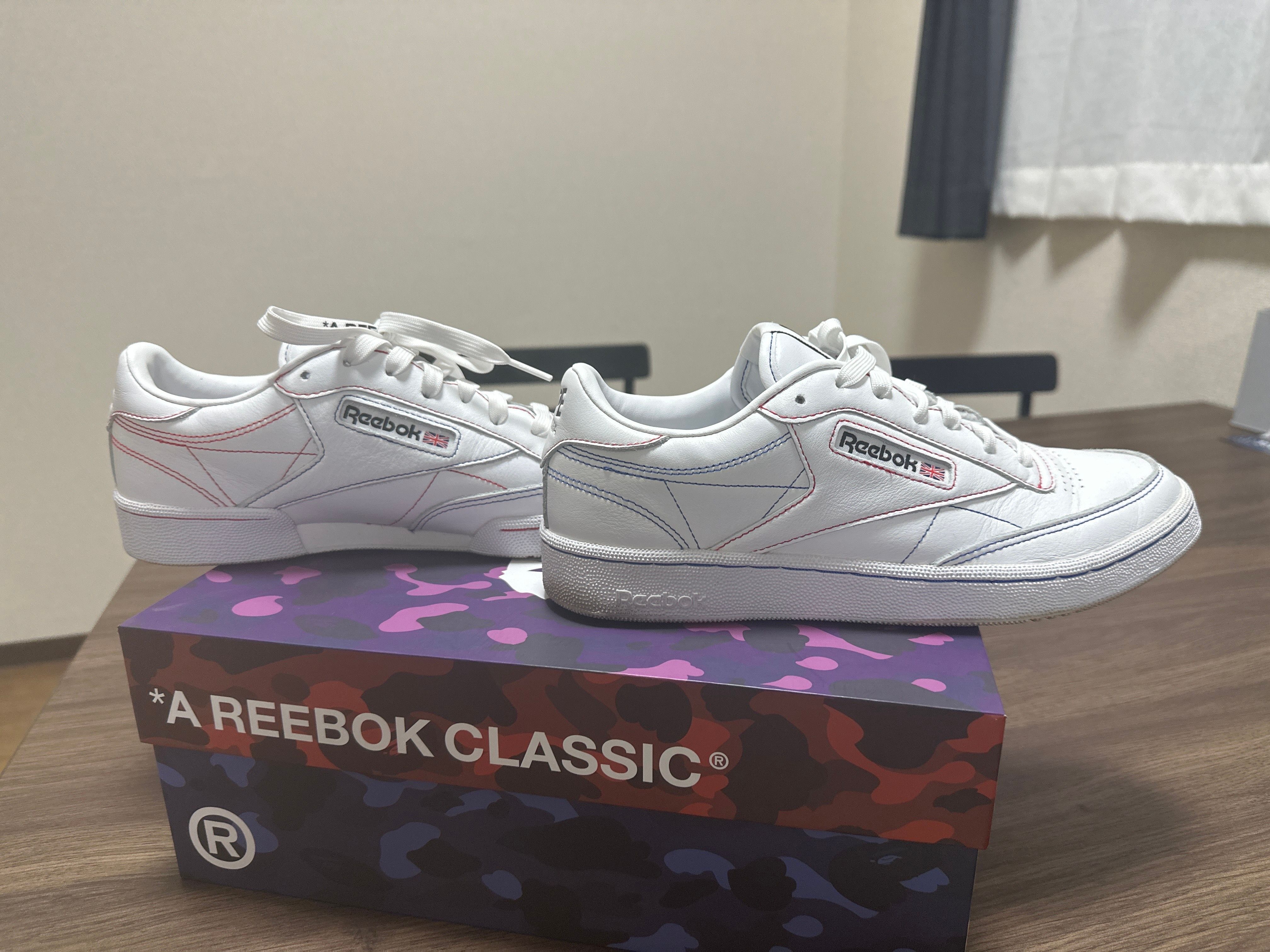 A BATHING APE®︎ × Reebok Club C 85 "White"
