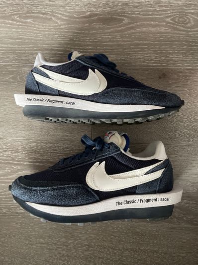 Fragment × sacai × Nike LD Waffle "Blackended Blue"