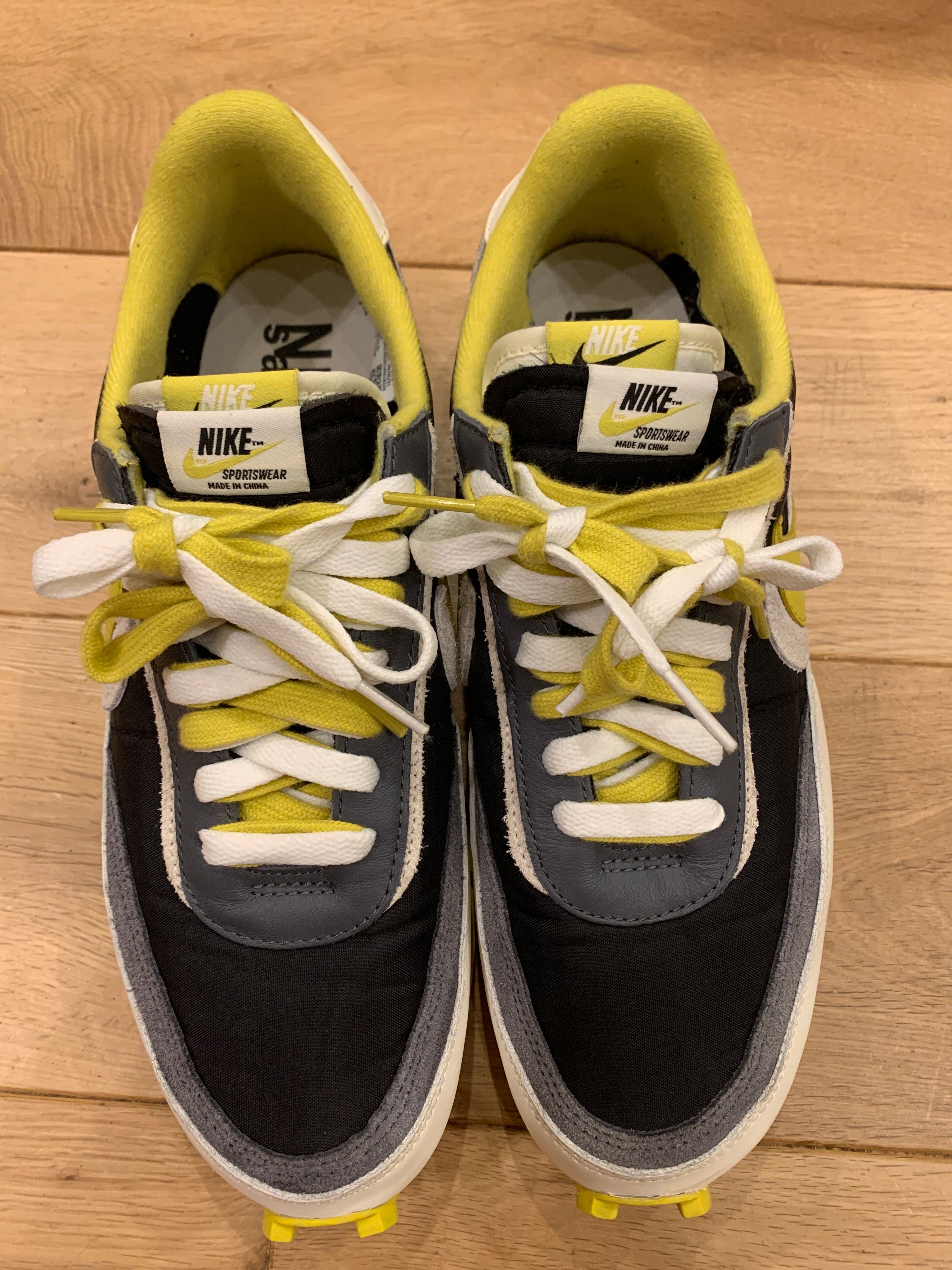 UNDERCOVER × sacai × Nike LD Waffle "Black/Sail-Dark Grey-Bright Citron"