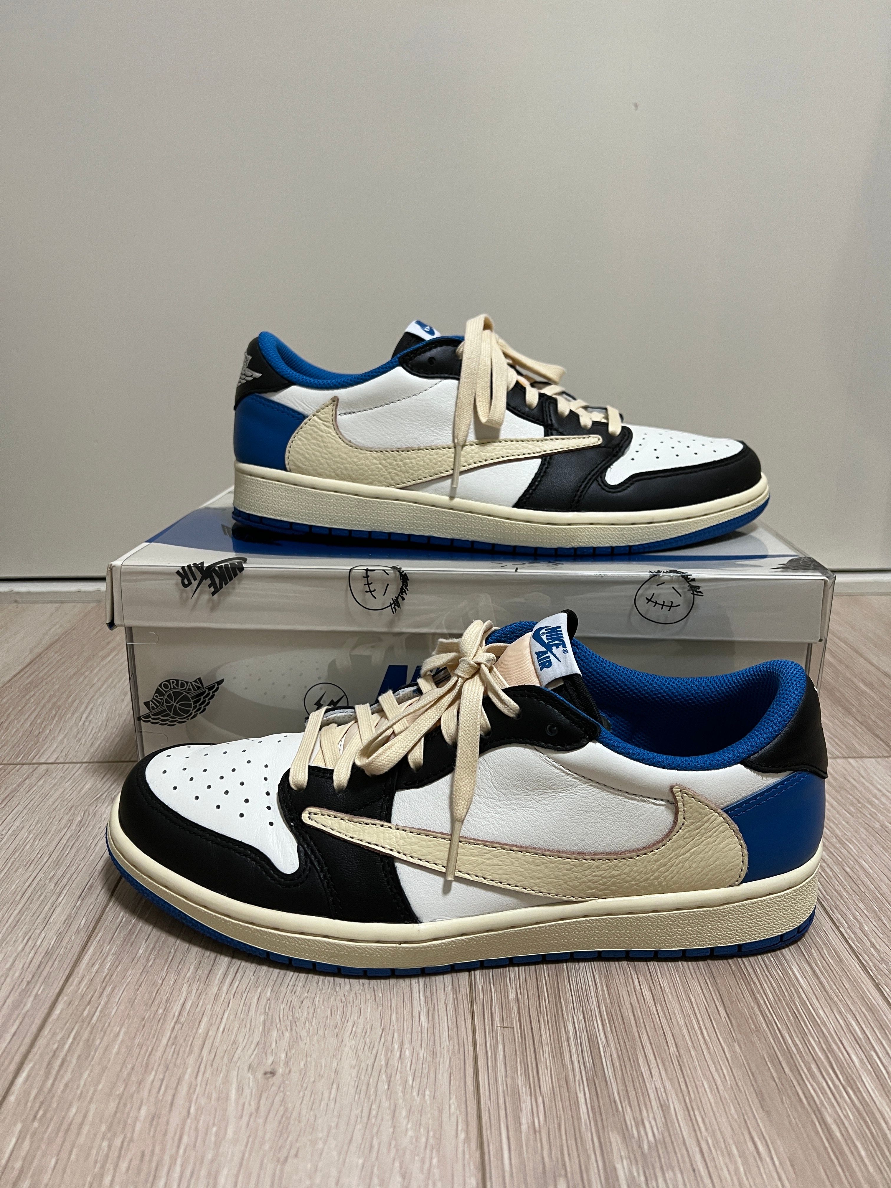 Travis Scott × fragment design × Nike Air Jordan 1 Low OG SP "Military Blue"