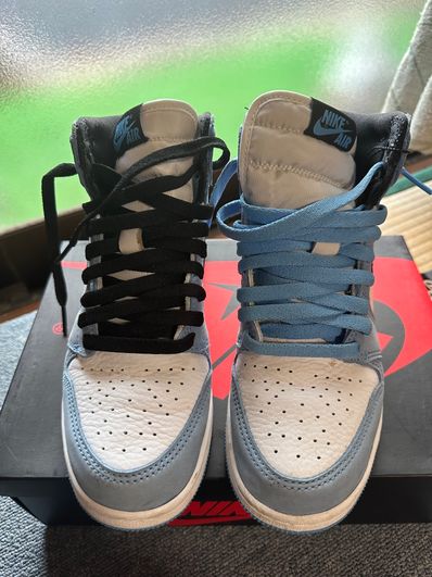 Nike GS Air Jordan 1 High "White/University Blue/Black"