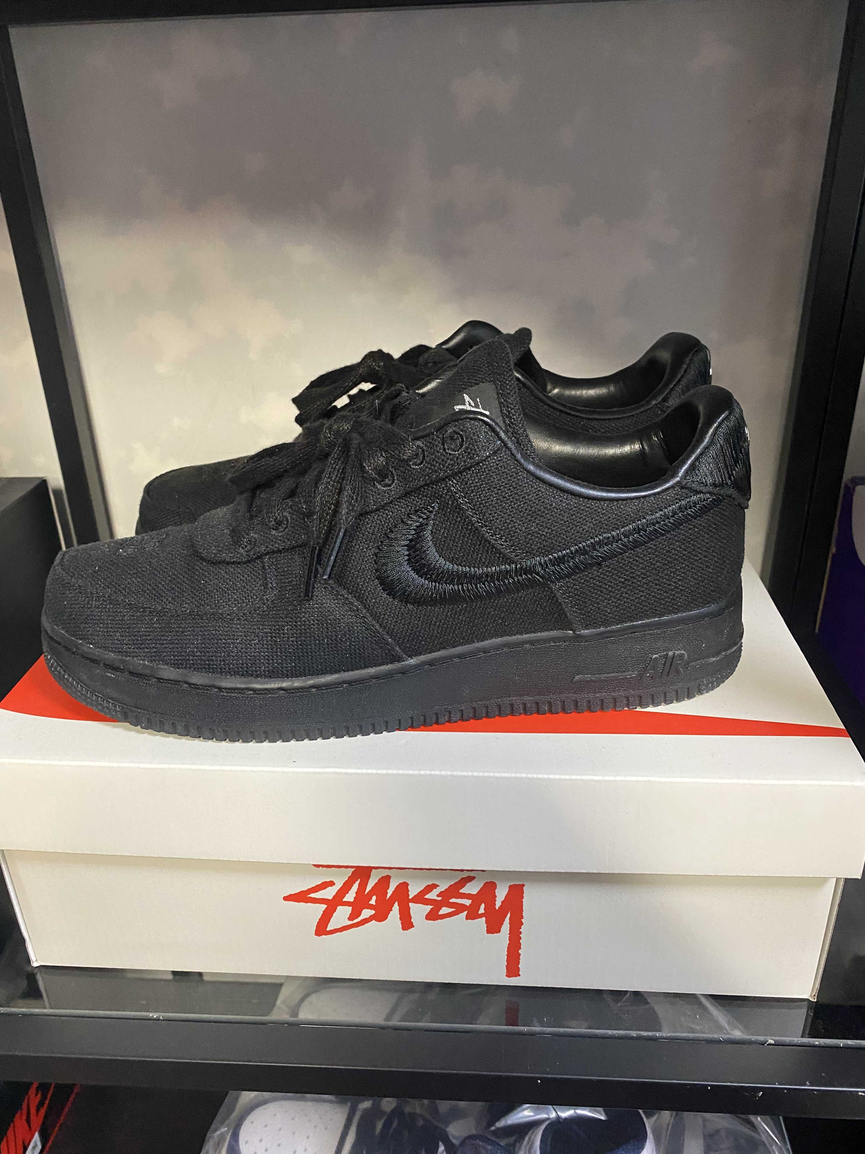 Stussy × Nike Air Force 1 Low "Triple Black"