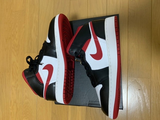NIKE GS AIR JORDAN 1 MID "WHITE/GYM RED/BLACK"