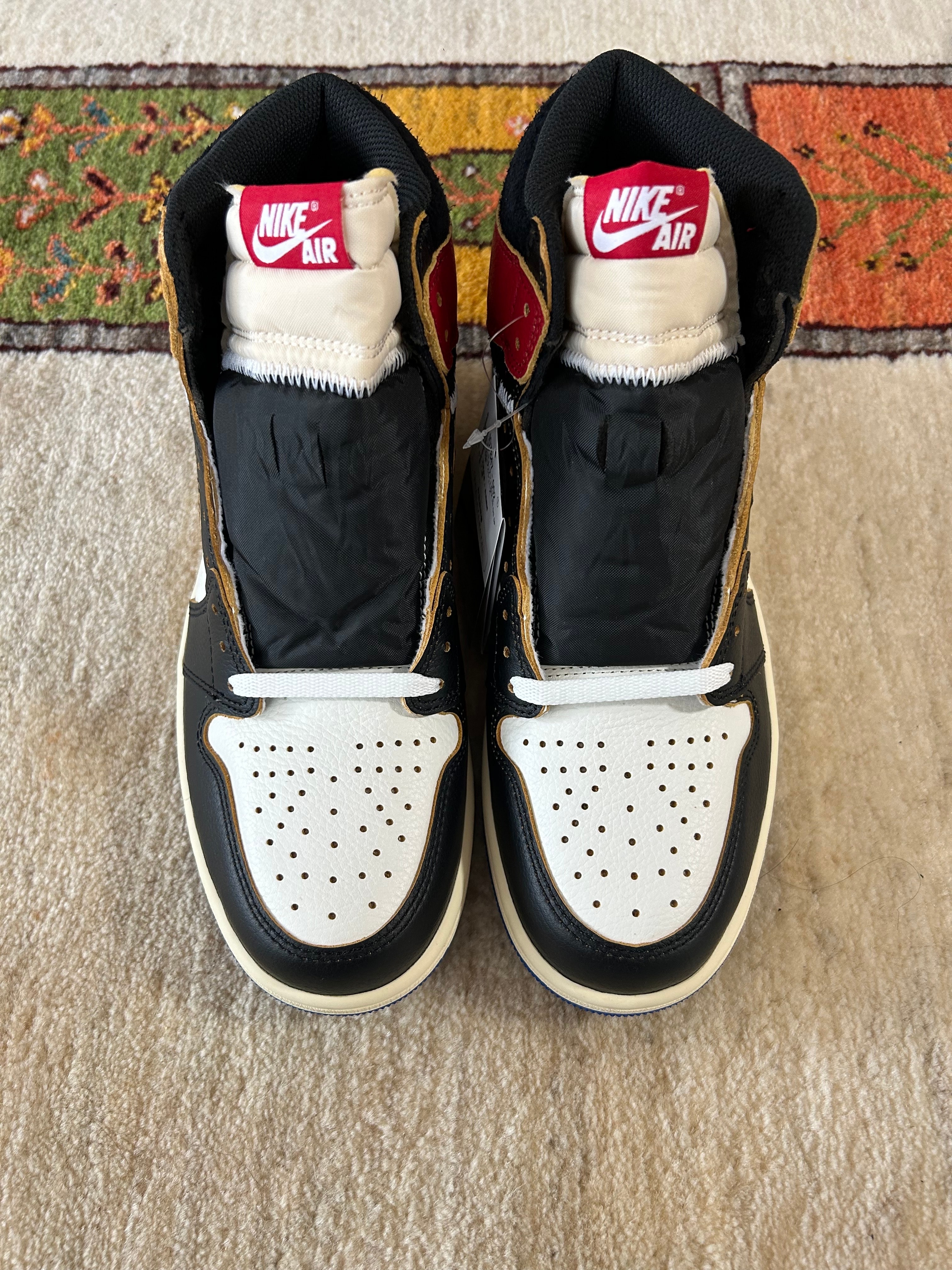 fragment design × UNION × Nike Air Jordan 1 High OG "Black/Varsity Red"