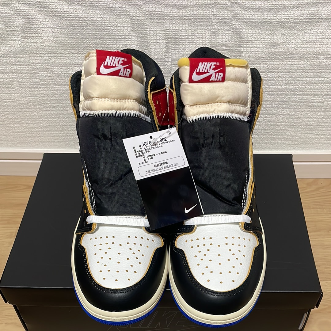 fragment design × UNION × Nike Air Jordan 1 High OG "Black/Varsity Red"