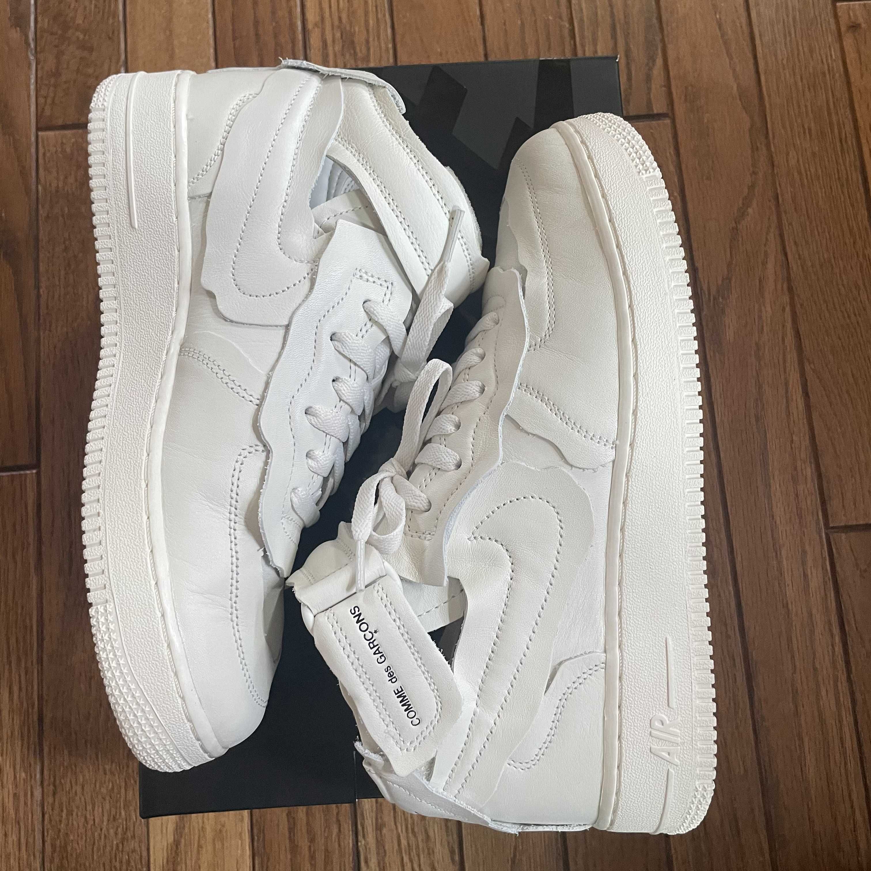 COMME des GARCONS × Nike Air Force 1 Mid "White"