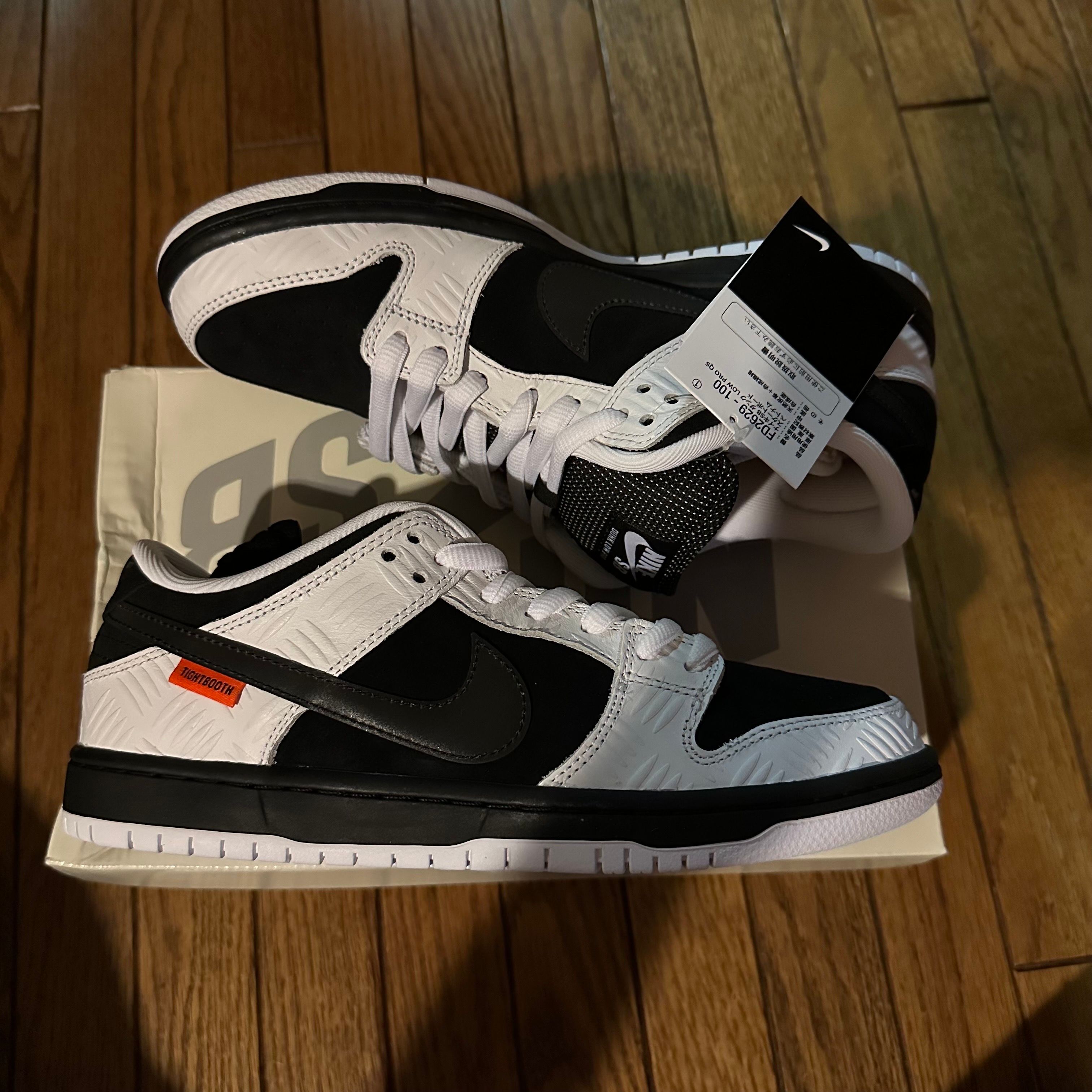 TIGHTBOOTH × Nike SB Dunk Low Pro QS "Black and White"