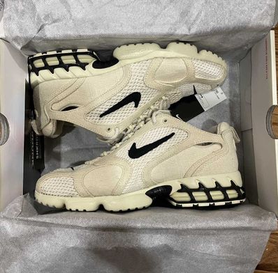 Stussy × Nike Air Zoom Spiridon CG 2 "Fossil/Black"