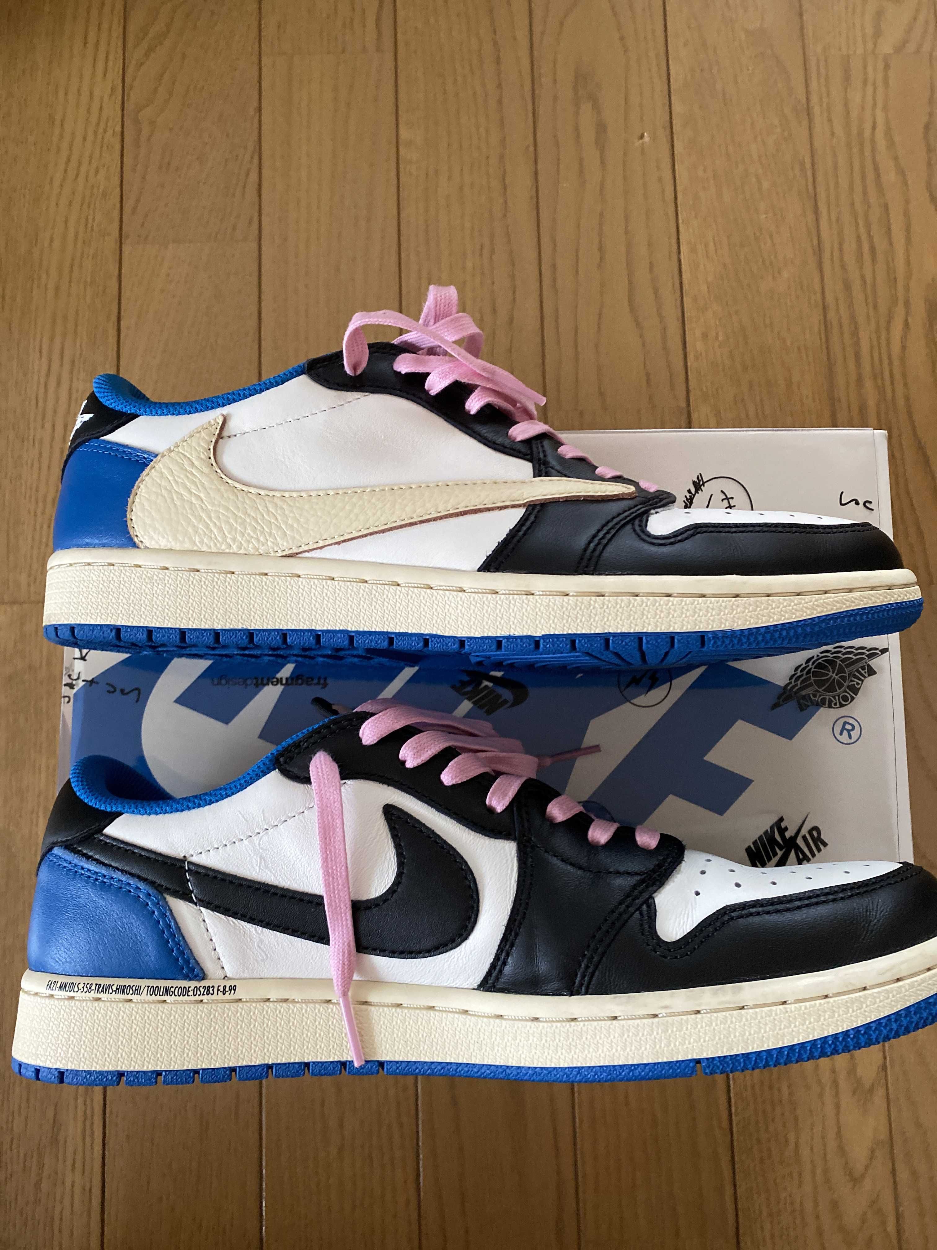 Travis Scott × fragment design × Nike Air Jordan 1 Low OG SP "Military Blue"