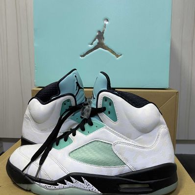 Nike Air Jordan 5 "White/Black/Island Green"