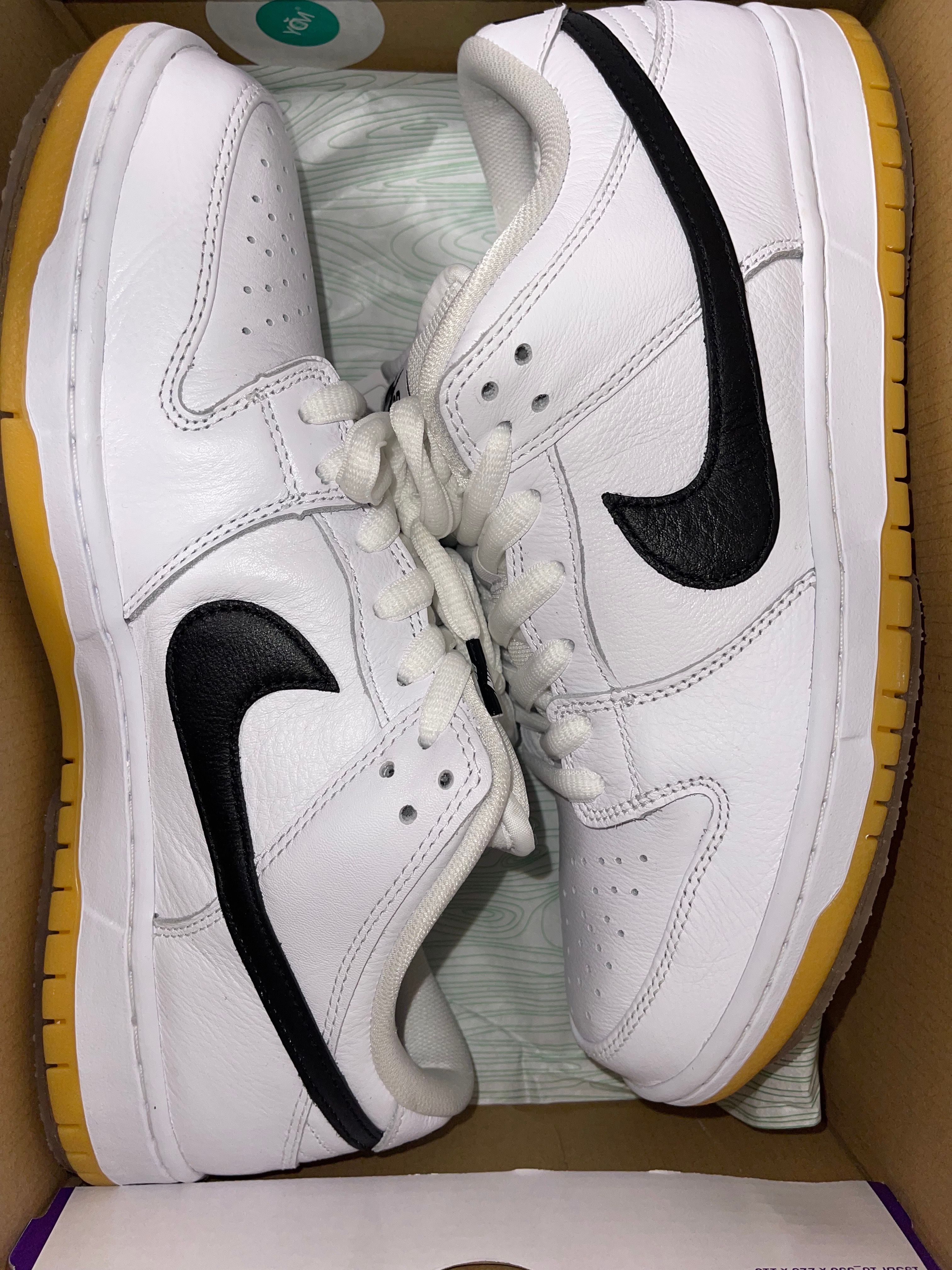 Nike SB Dunk Low Pro "White/Black-White-Gum Light Brown"