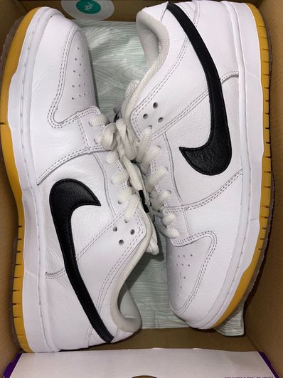 Nike SB Dunk Low Pro "White/Black-White-Gum Light Brown"