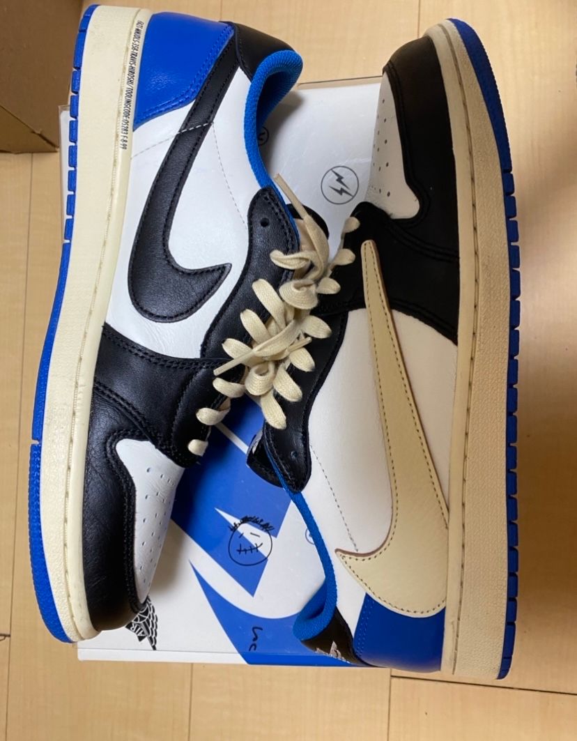 Travis Scott × fragment design × Nike Air Jordan 1 Low OG SP "Military Blue"