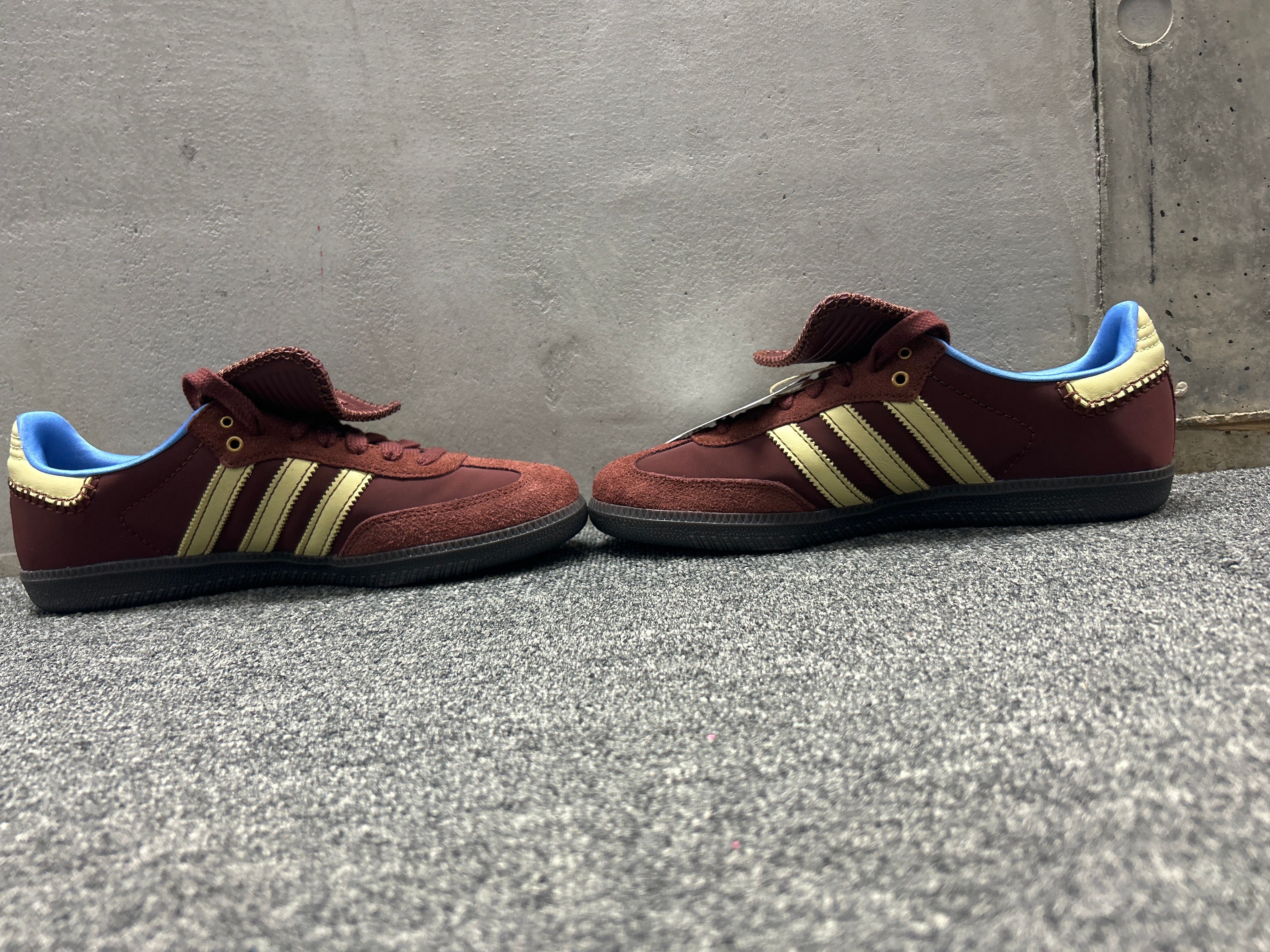 Wales Bonner × adidas Samba Nylon Low "Fox Brown/Sandy Beige/Lucky Blue"