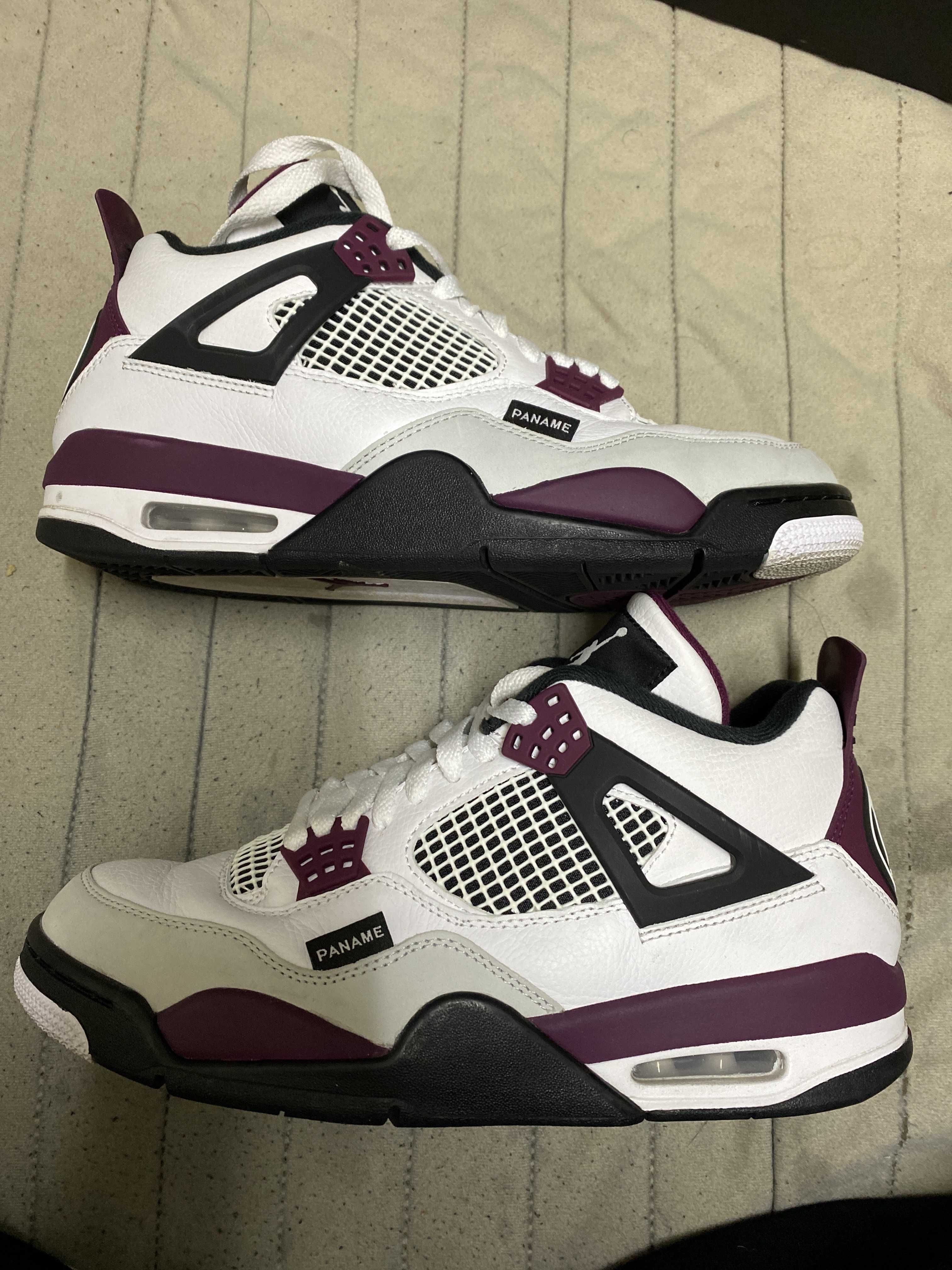Paris Saint Germain ×Nike Air Jordan 4 Retro "White/Bordeaux/Neutral Gray"