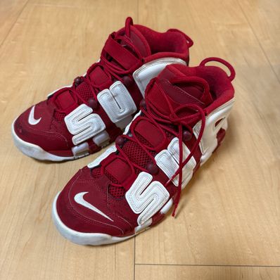 Supreme × Nike Air More Uptempo "White/Red"