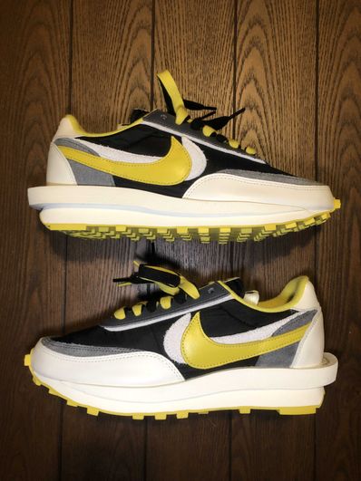 UNDERCOVER × sacai × Nike LD Waffle "Black/Sail-Dark Grey-Bright Citron"