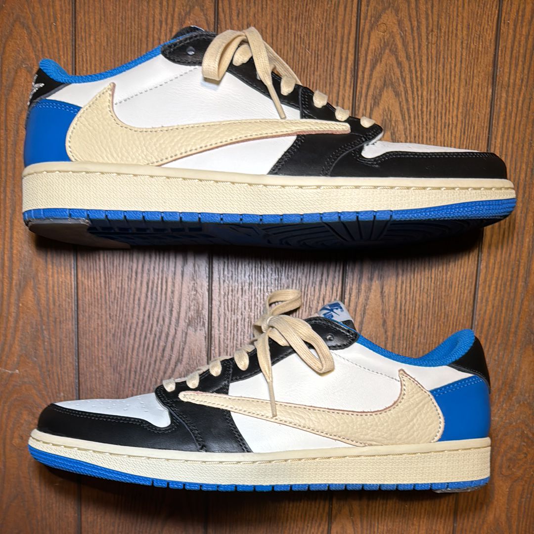 Travis Scott × fragment design × Nike Air Jordan 1 Low OG SP "Military Blue"