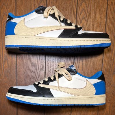 Travis Scott × fragment design × Nike Air Jordan 1 Low OG SP "Military Blue"