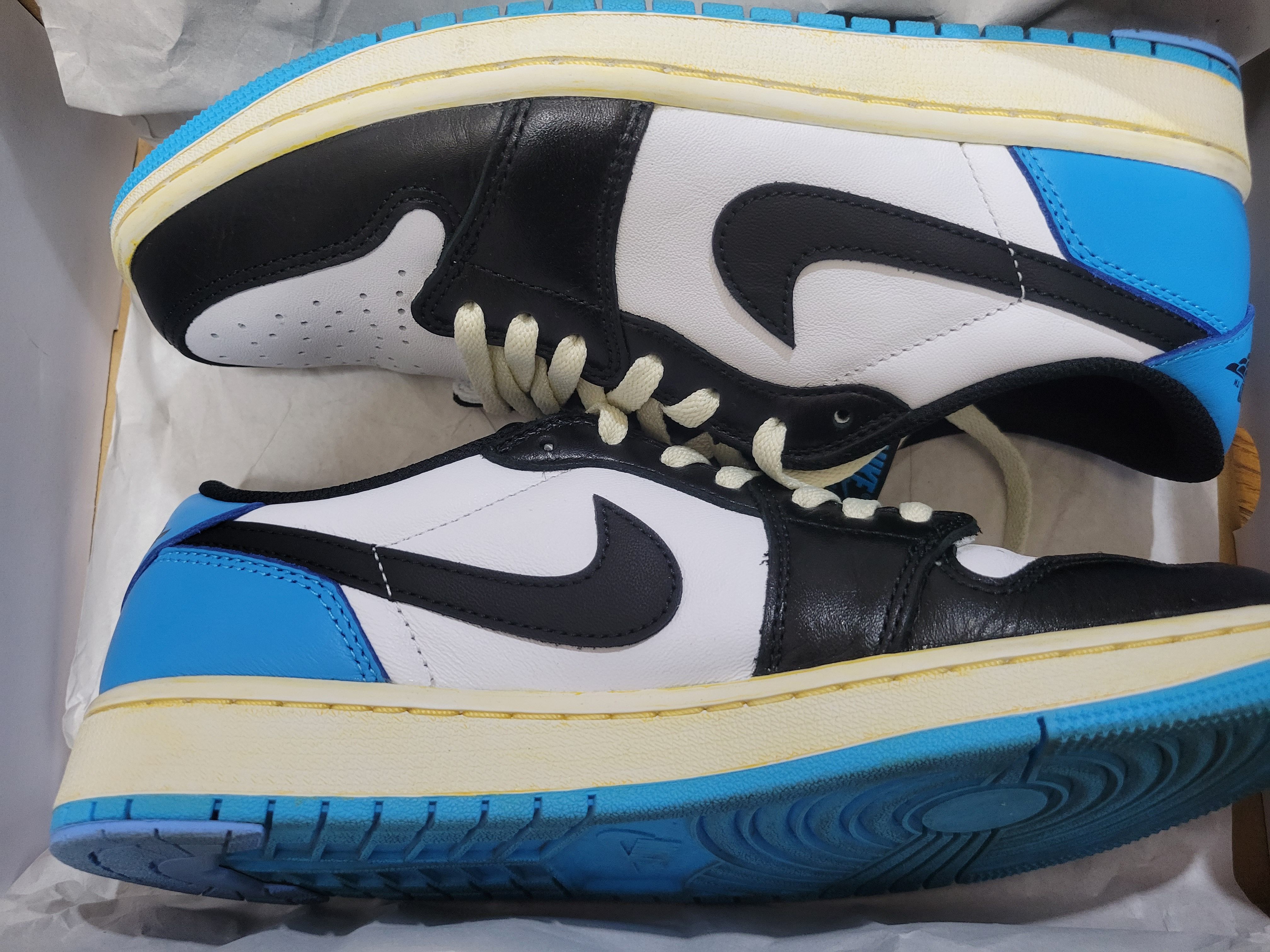 Nike Air Jordan 1 Low OG "Black and Dark Powder Blue/UNC"