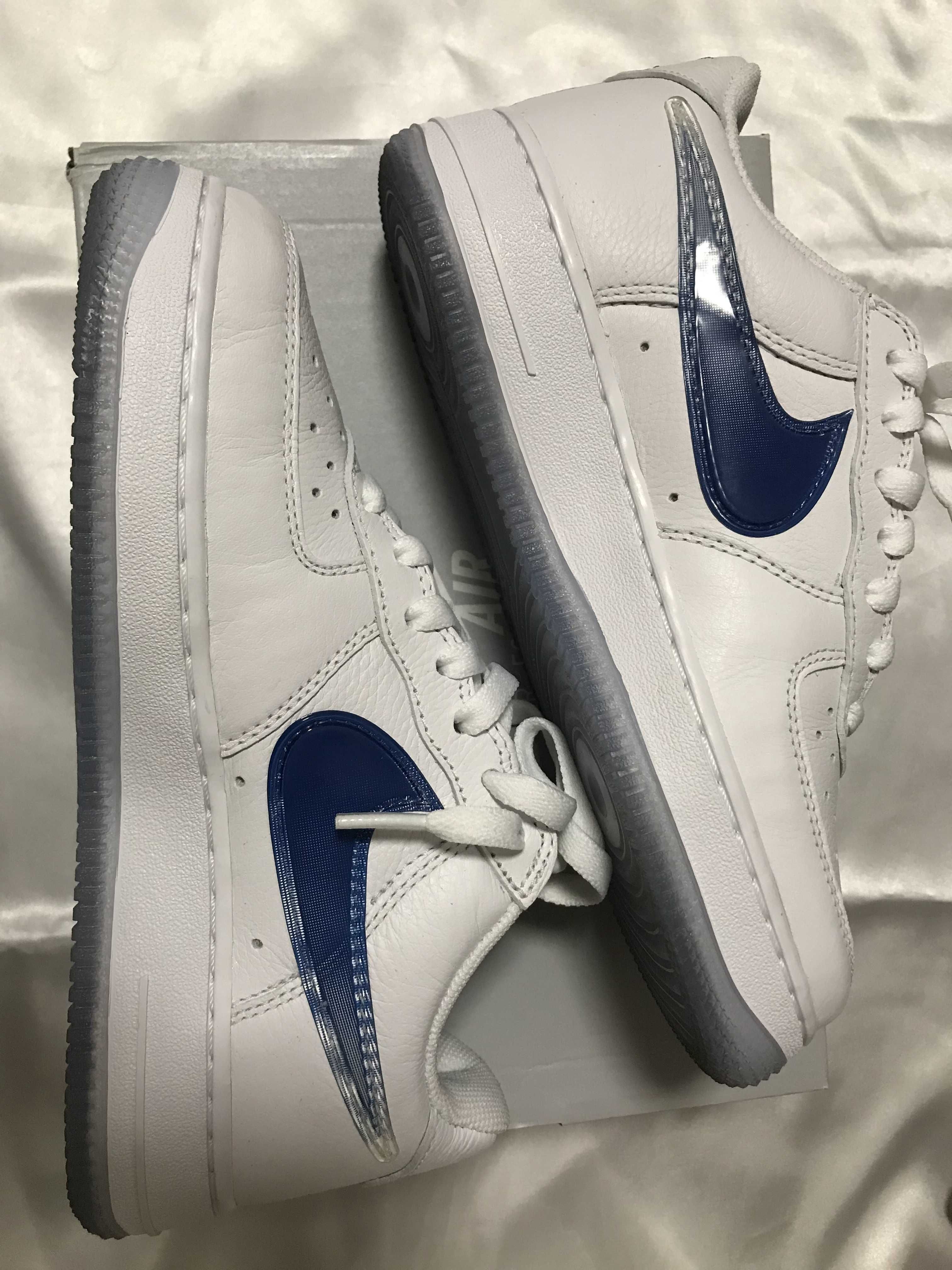 KITH × Nike Air Force 1 Low "White/Rush Blue/White/Brilliant Orange"