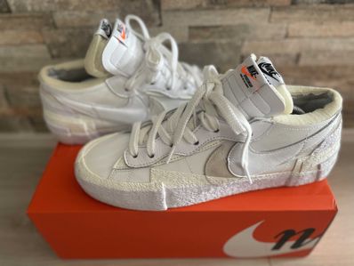 sacai × Nike Blazer Low "White Patent Leather"