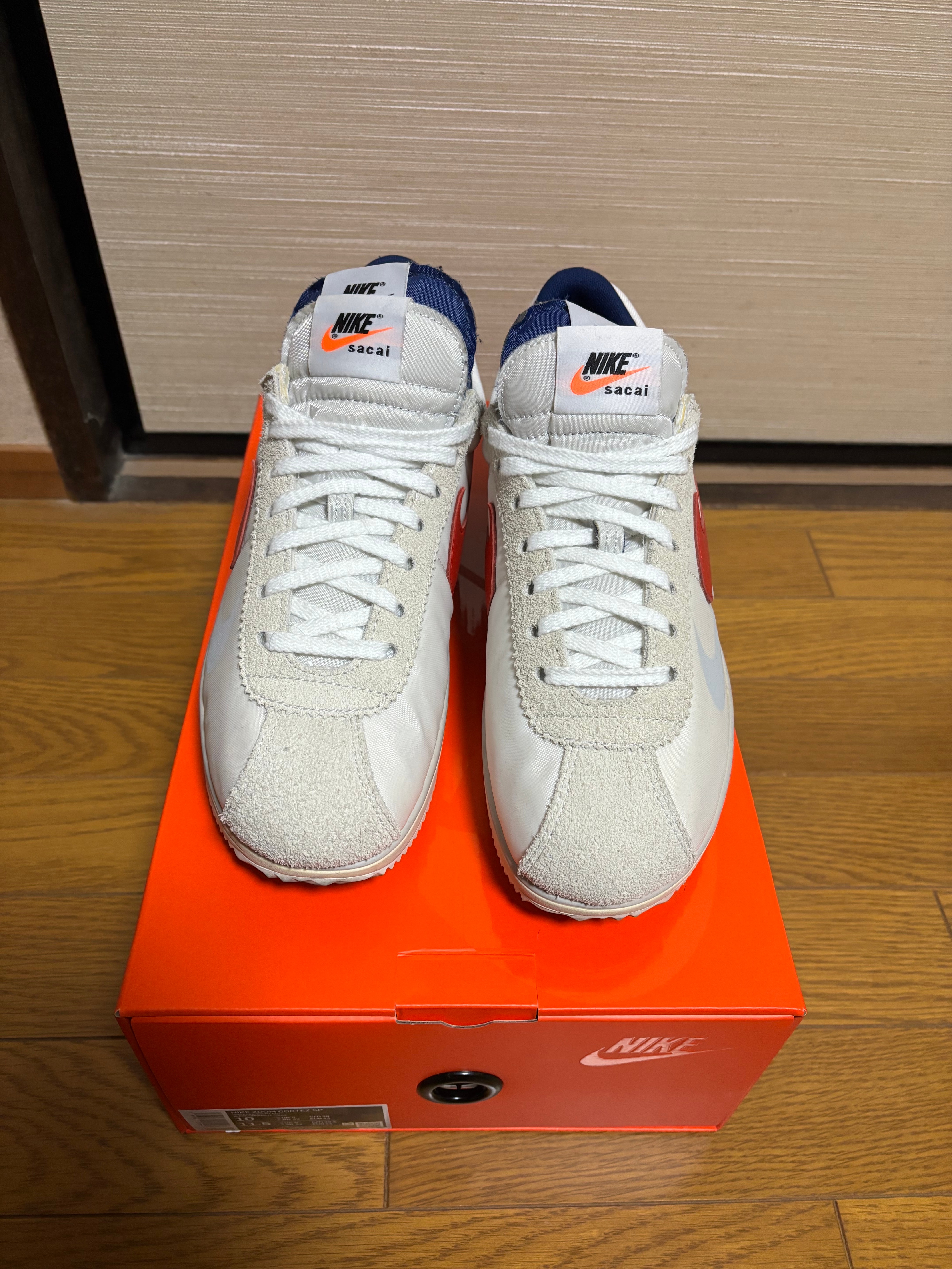 sacai × Nike Zoom Cortez "White and University Red"