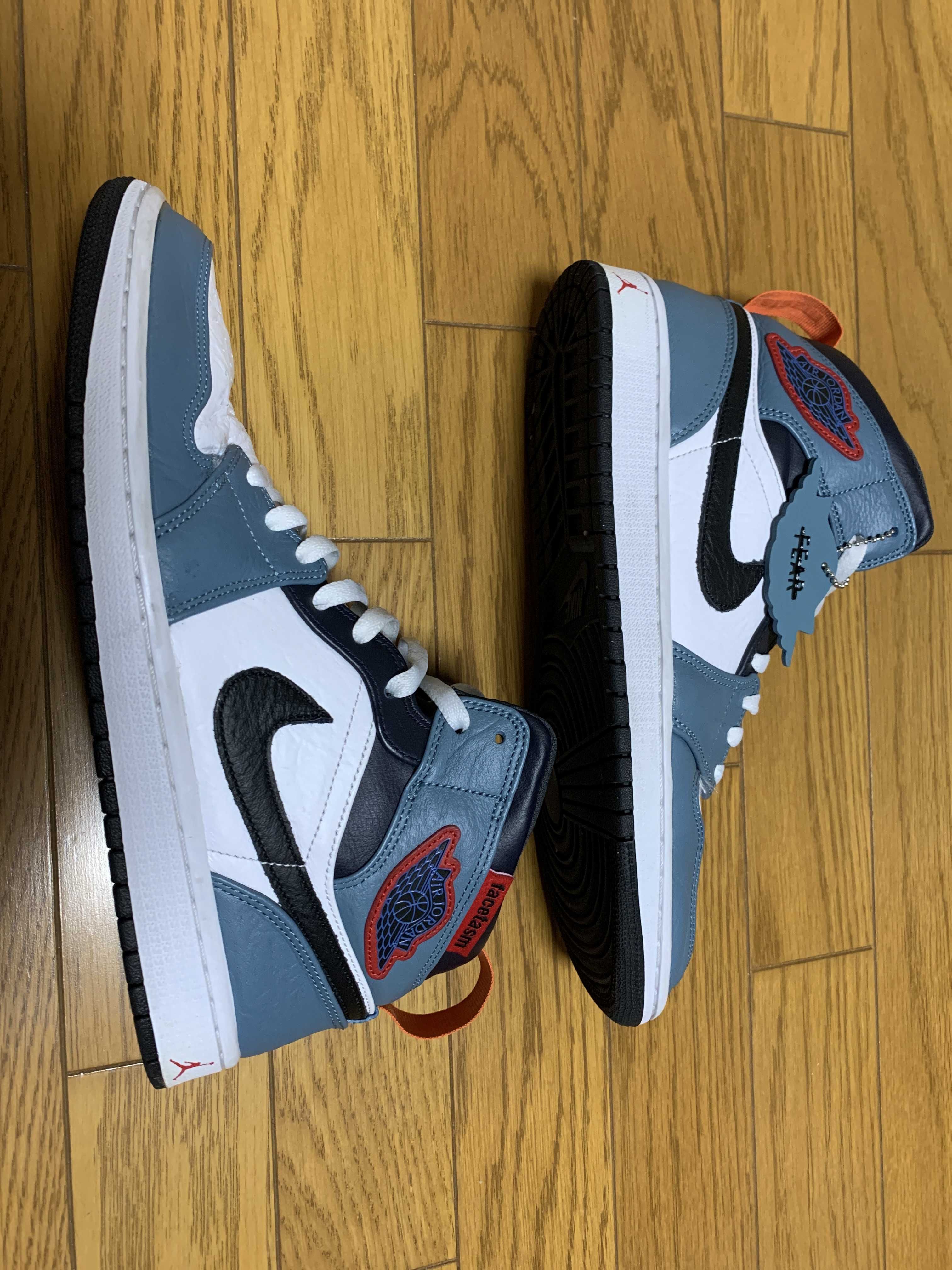 FACETASM × Nike Air Jordan 1 Mid "White/Navy"