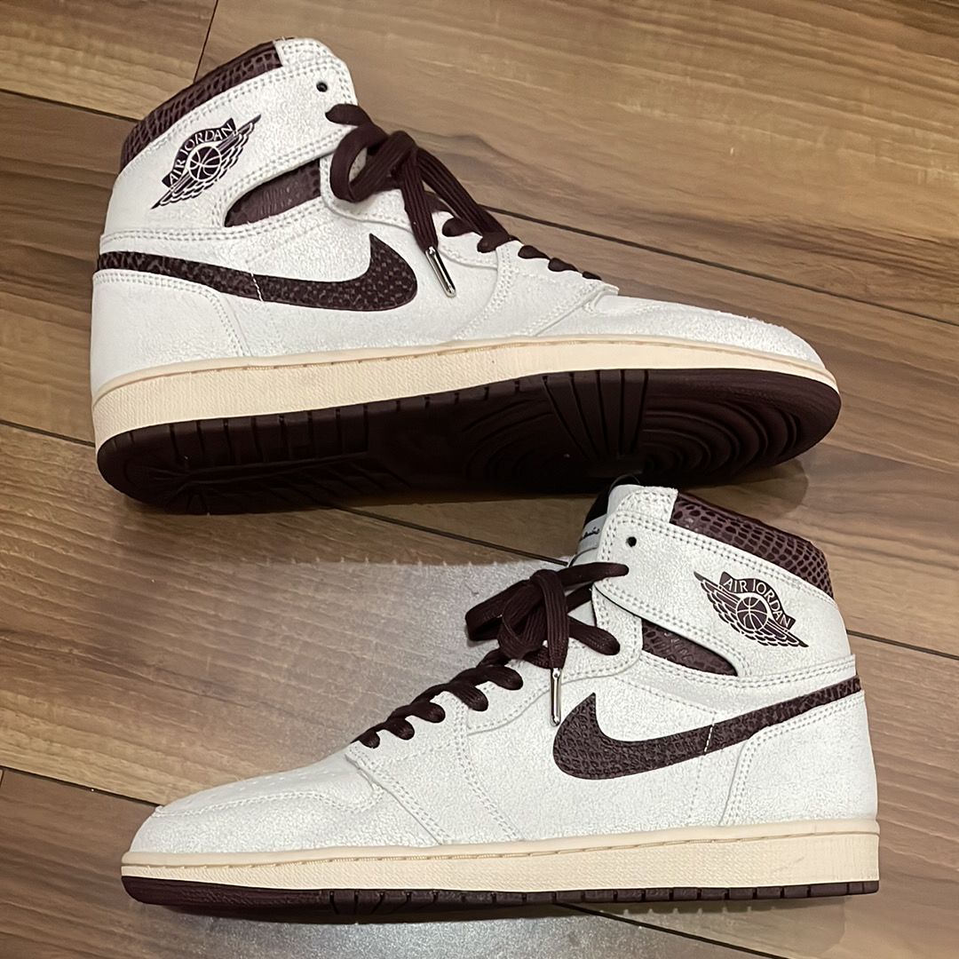 A Ma Maniere × Nike Air Jordan 1 Retro High OG "Sail and Burgundy"