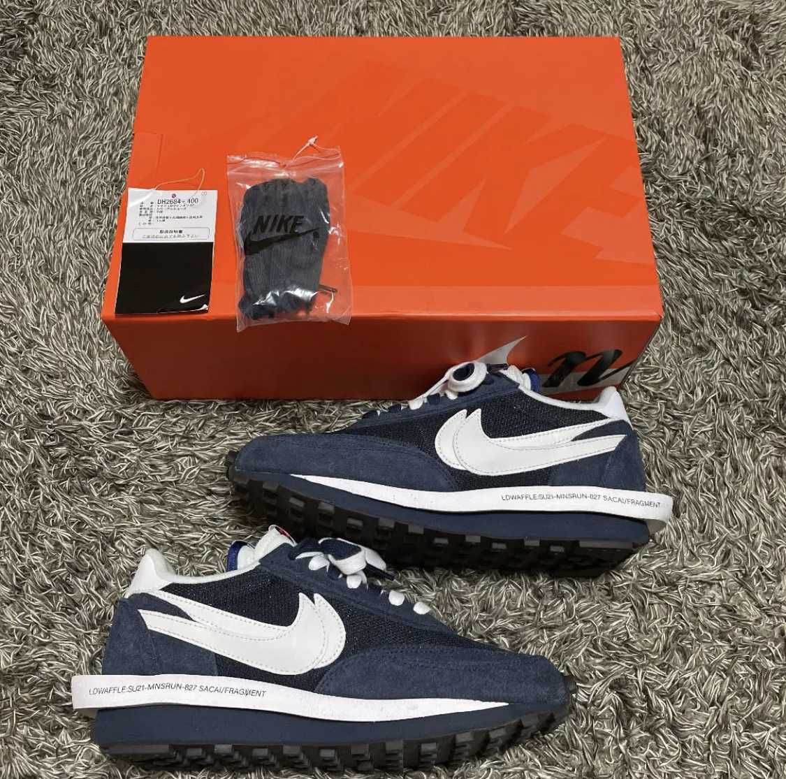 Fragment × sacai × Nike LD Waffle "Blackended Blue"