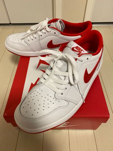 Nike Air Jordan 1 Retro Low OG "White and University Red"