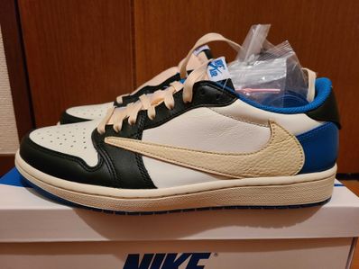 Travis Scott × fragment design × Nike Air Jordan 1 Low OG SP "Military Blue"