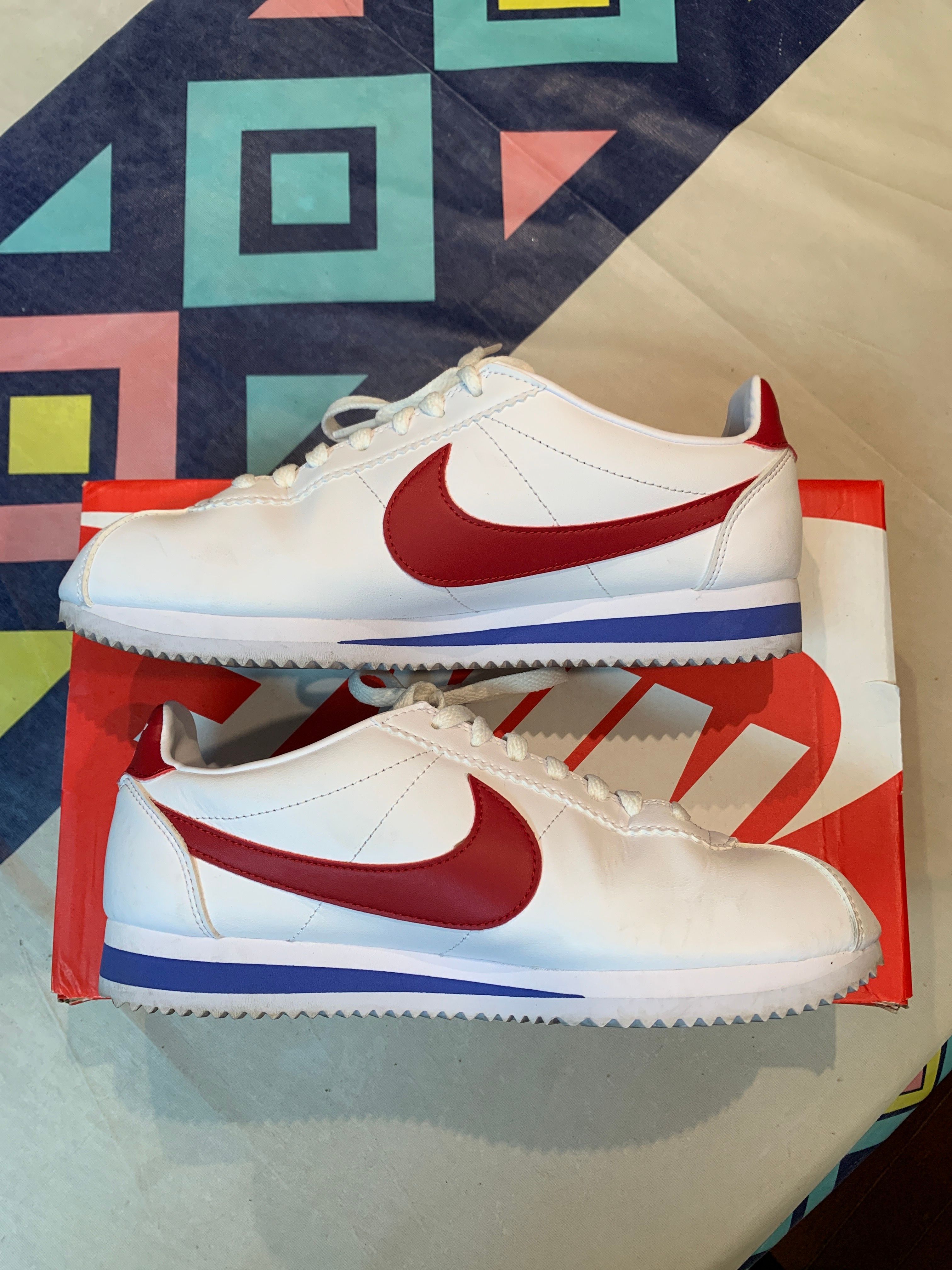 Nike Classic Cortez Leather "White/Varsity Red"