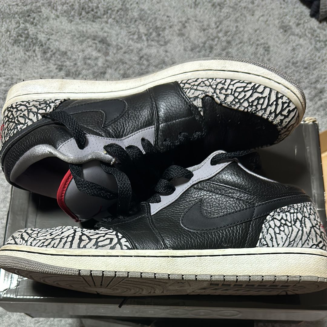 Nike Air Jordan 1 Phat Low "Black Cement/Safari" (2008)