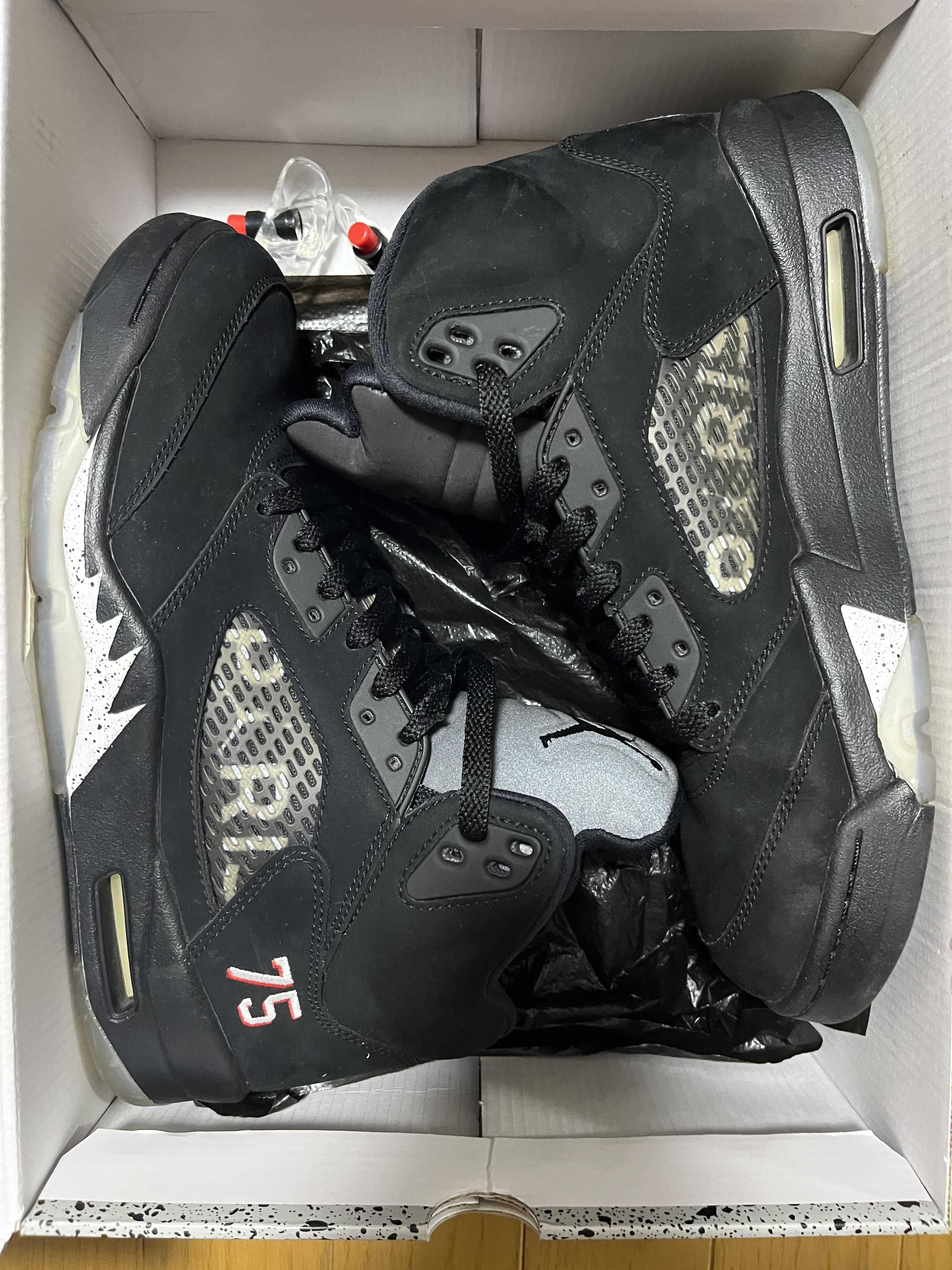 NIKE AIR JORDAN 5 PARIS SAINT-GERMAIN BLACK/CEMENT GREY