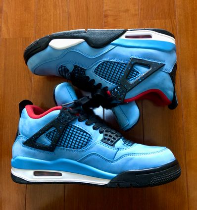Travis Scott × Nike Air Jordan 4 Retro Cactus Jack "University Blue"